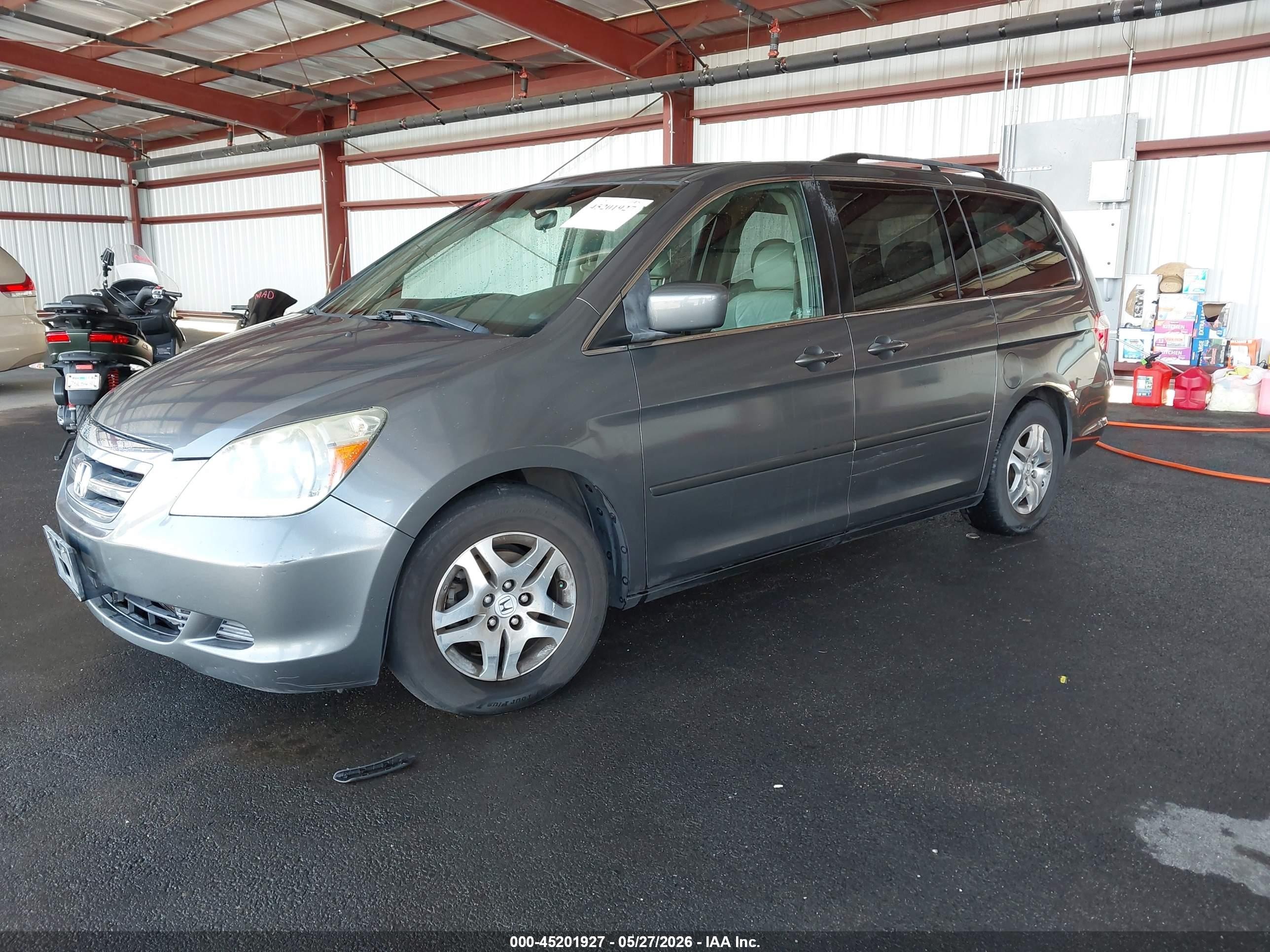 2007 Honda Odyssey Ex-l Gray vin: 5FNRL38667B407468
