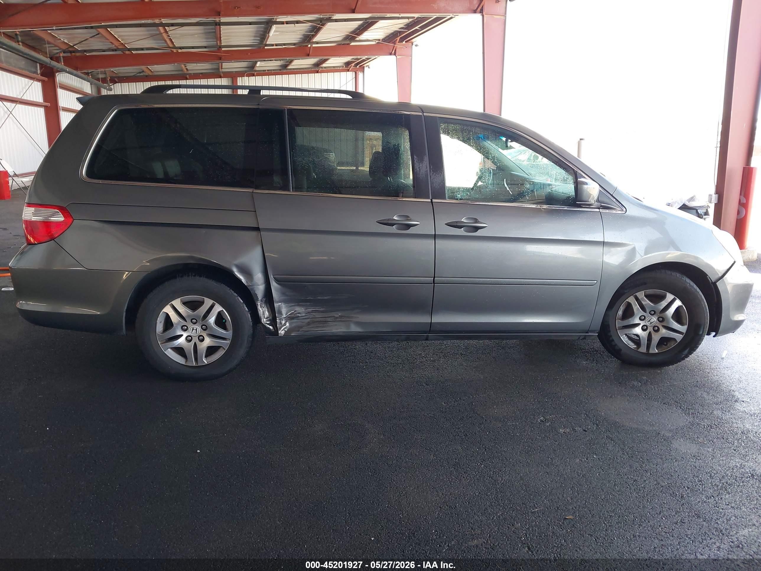 2007 Honda Odyssey Ex-l Gray vin: 5FNRL38667B407468