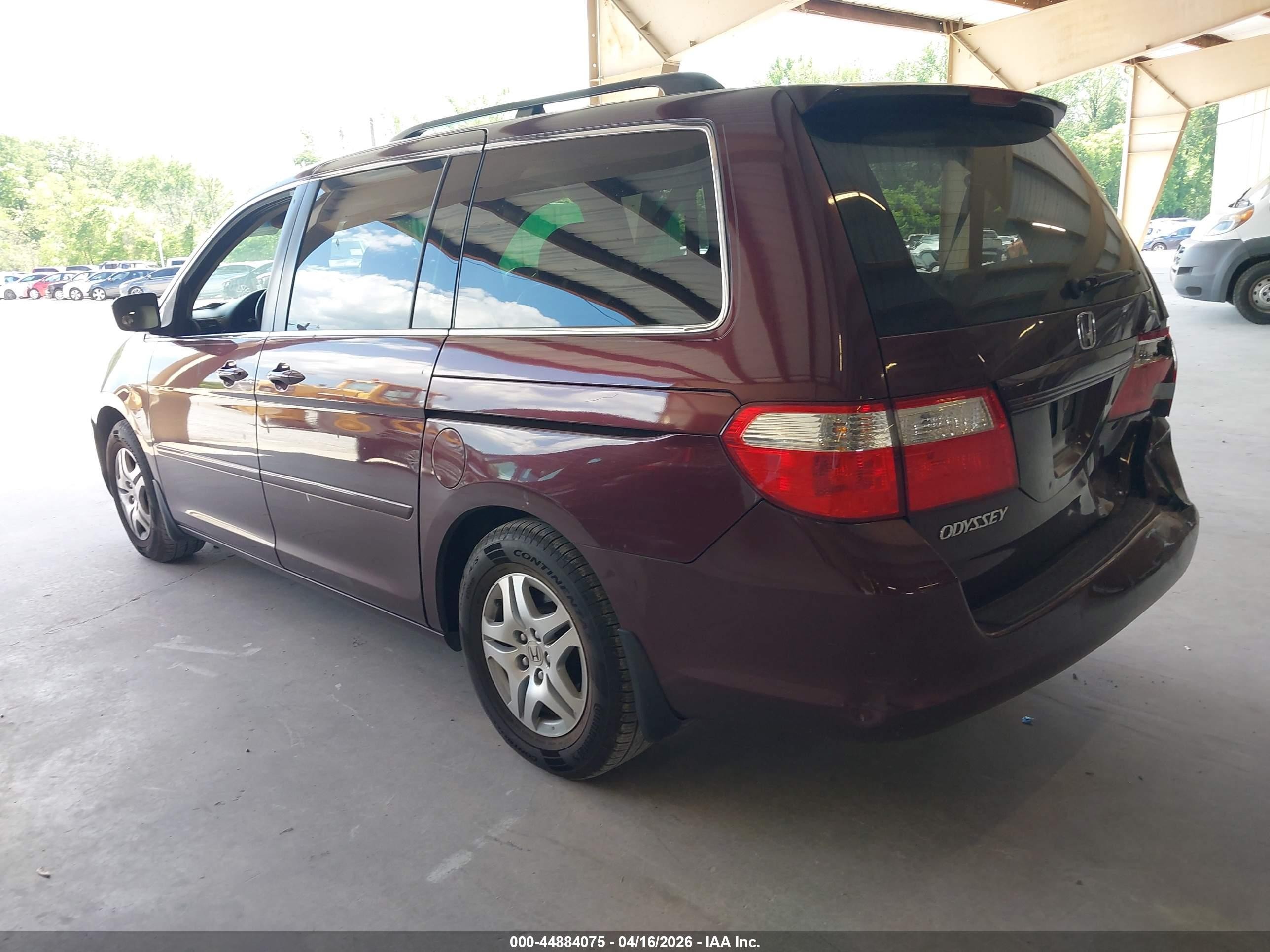 2007 Honda Odyssey Ex-l Maroon vin: 5FNRL38667B418387