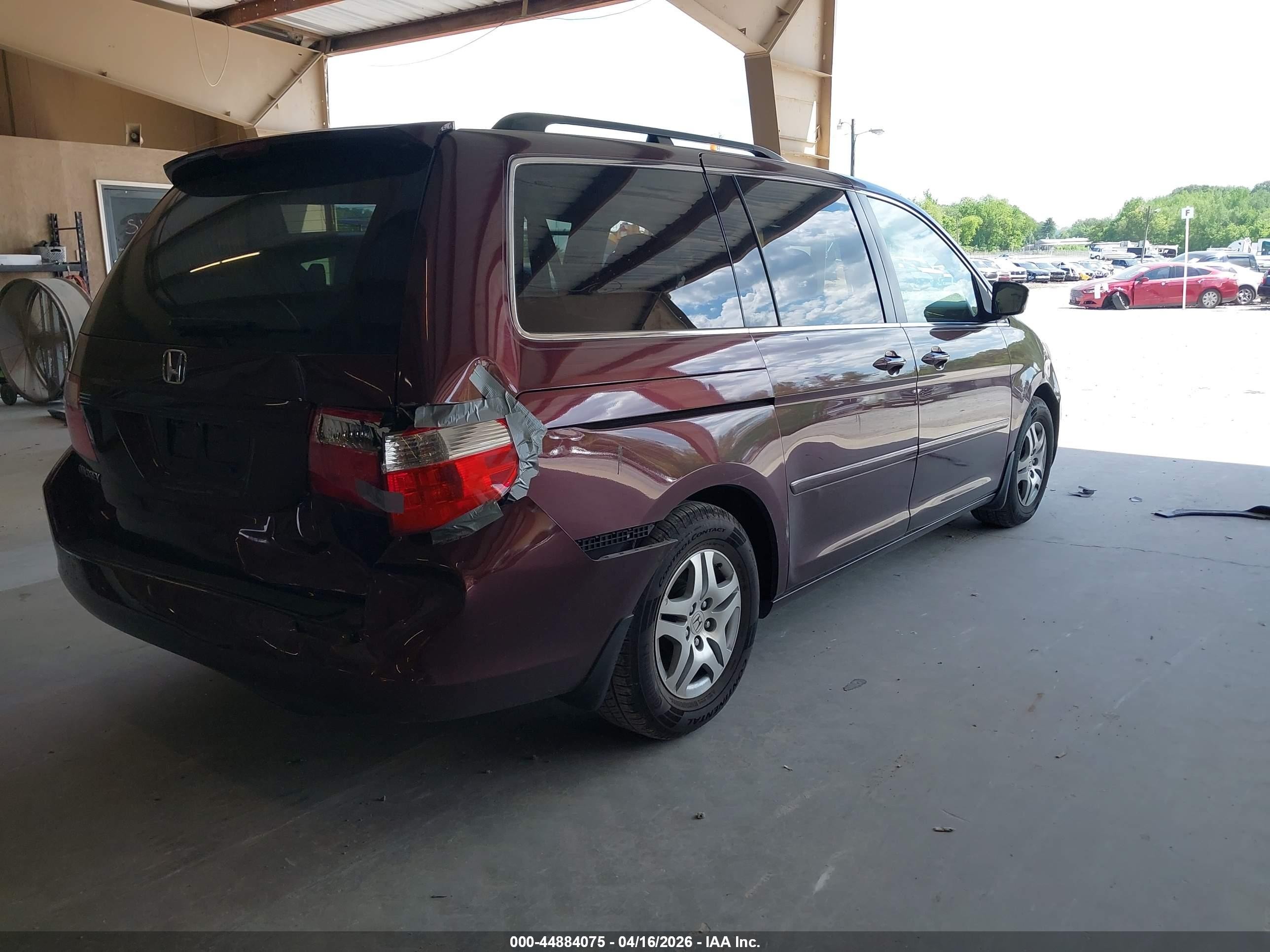 2007 Honda Odyssey Ex-l Maroon vin: 5FNRL38667B418387