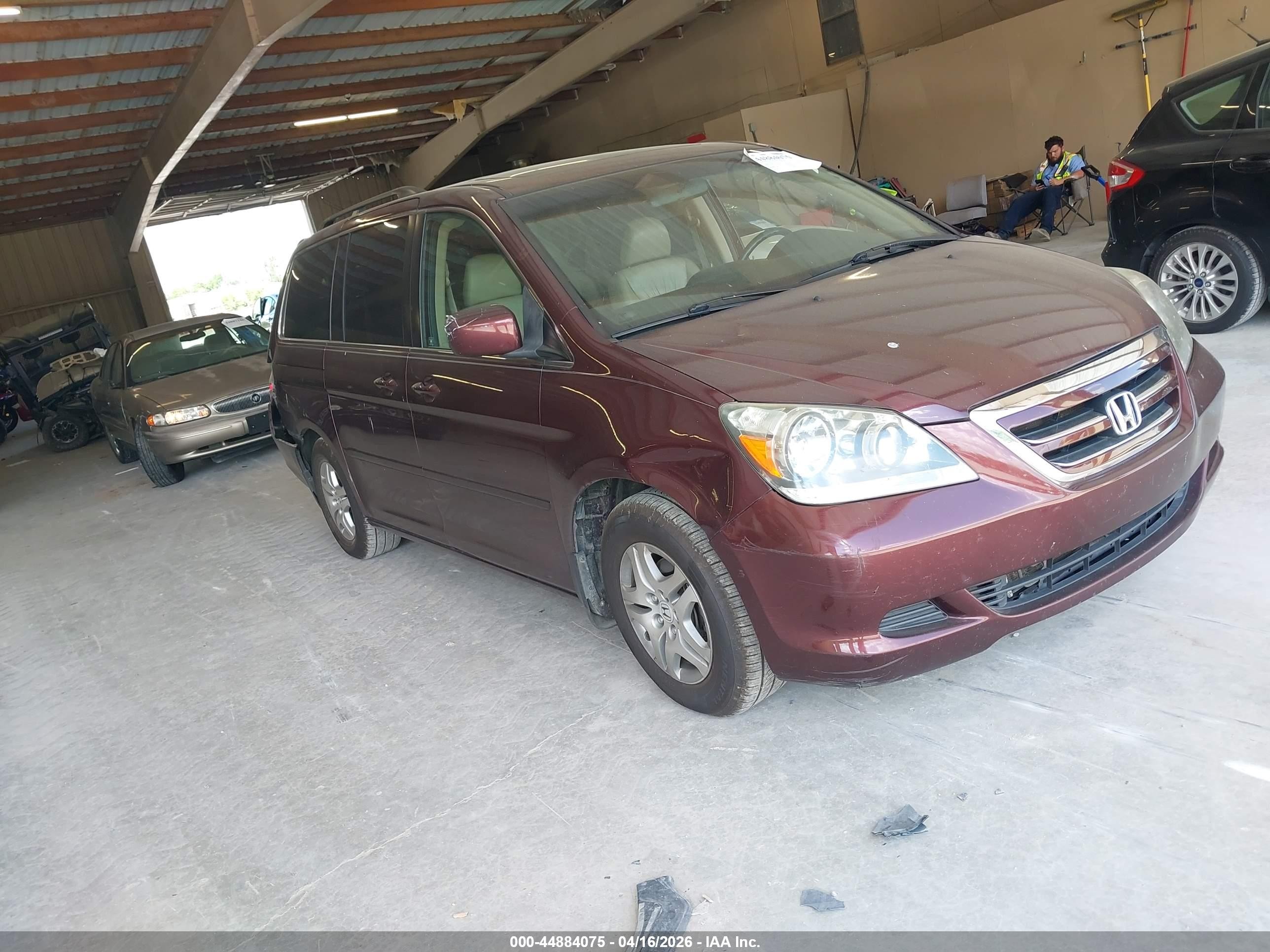 2007 Honda Odyssey Ex-l Maroon vin: 5FNRL38667B418387