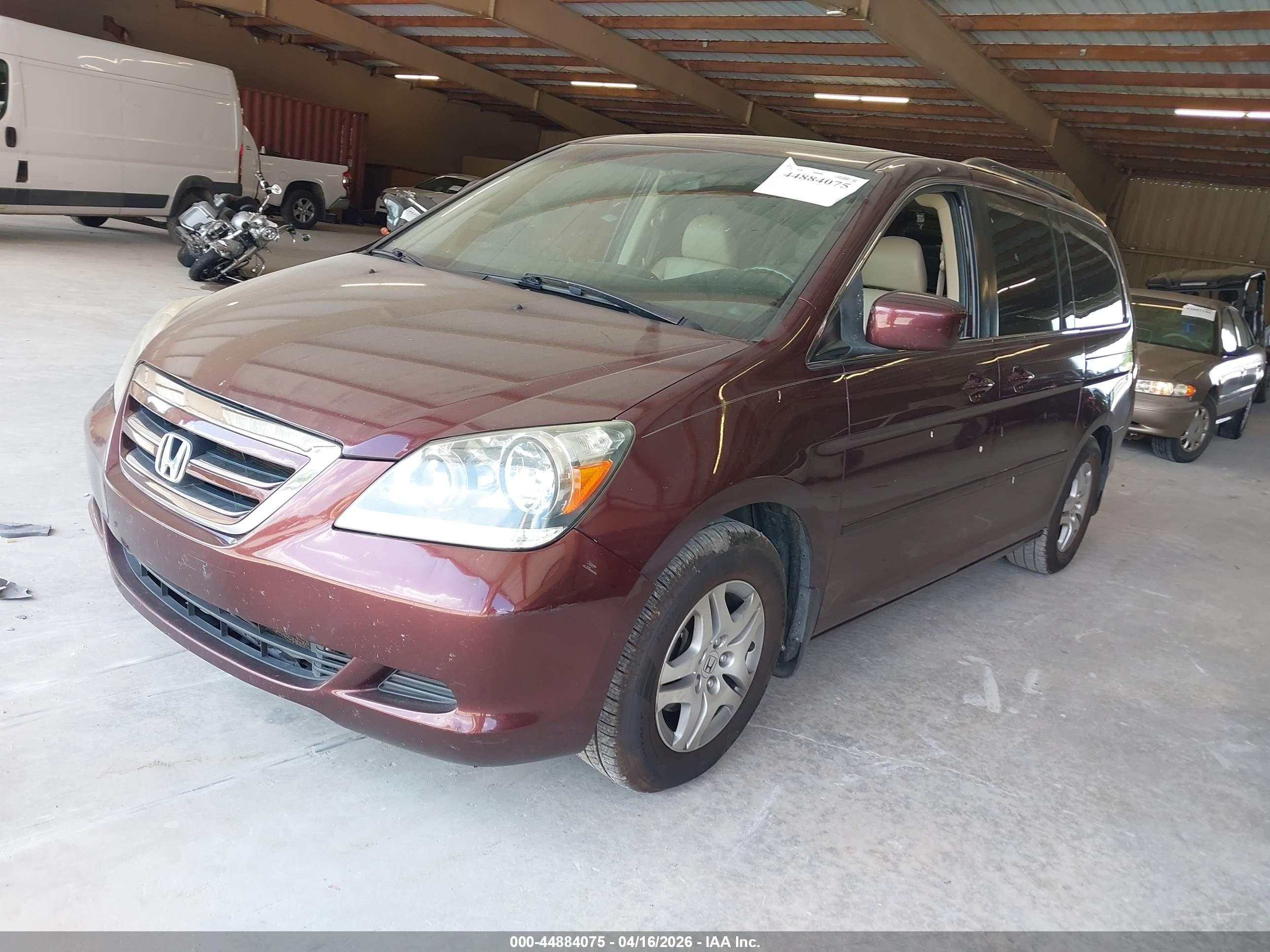 2007 Honda Odyssey Ex-l Maroon vin: 5FNRL38667B418387