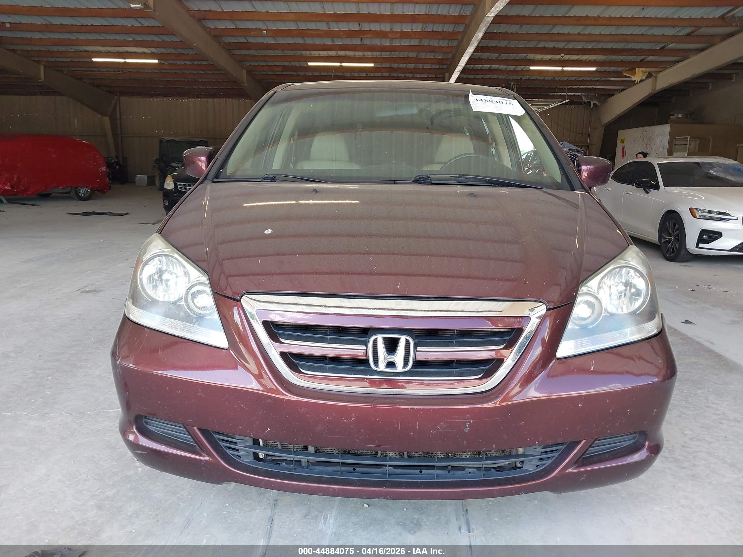 2007 Honda Odyssey Ex-l Maroon vin: 5FNRL38667B418387
