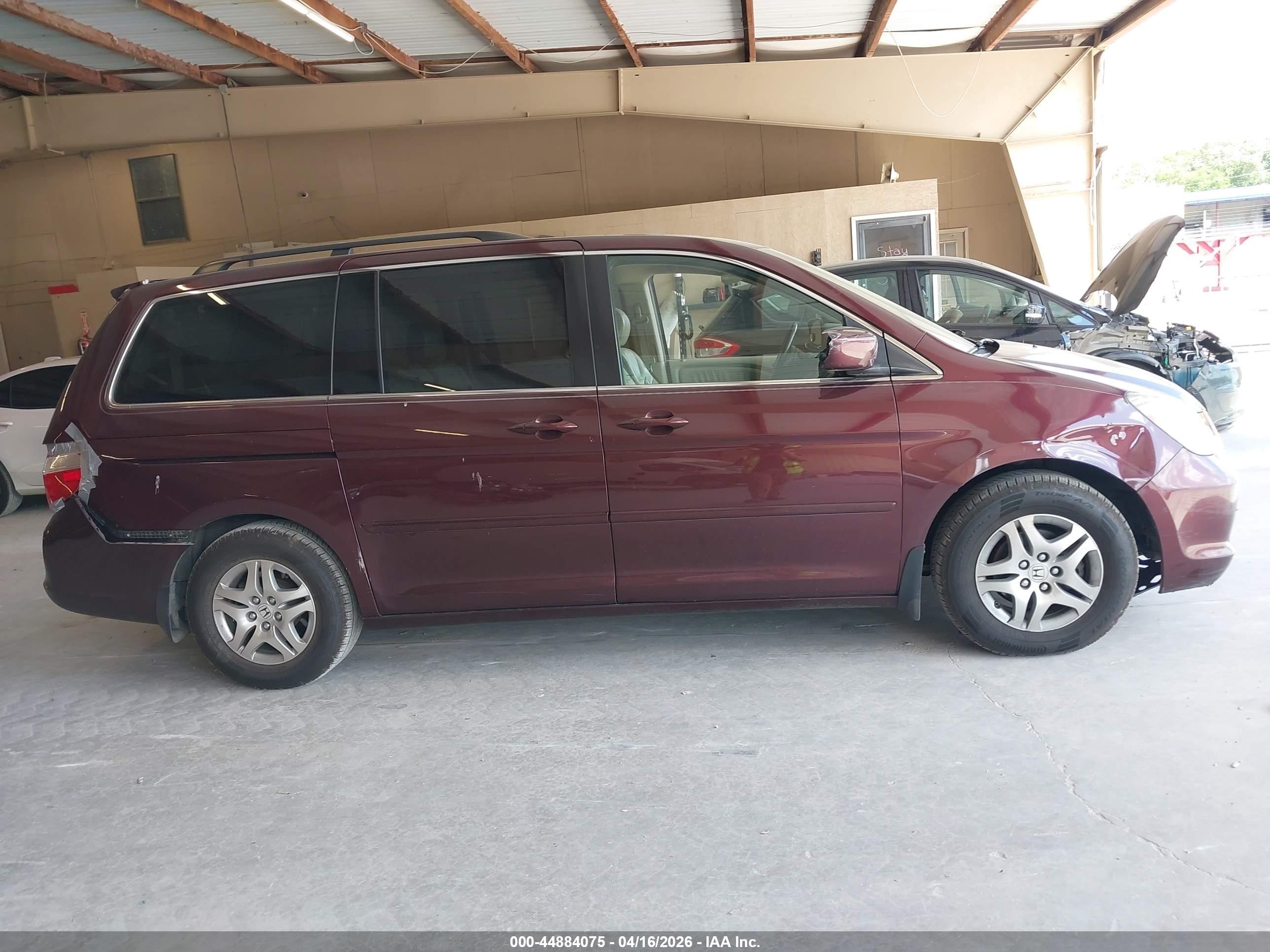 2007 Honda Odyssey Ex-l Maroon vin: 5FNRL38667B418387