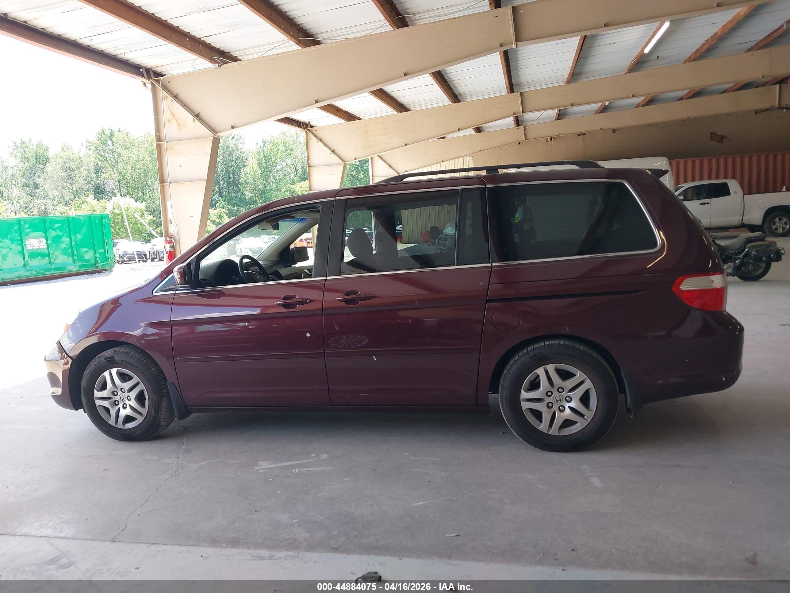 2007 Honda Odyssey Ex-l Maroon vin: 5FNRL38667B418387
