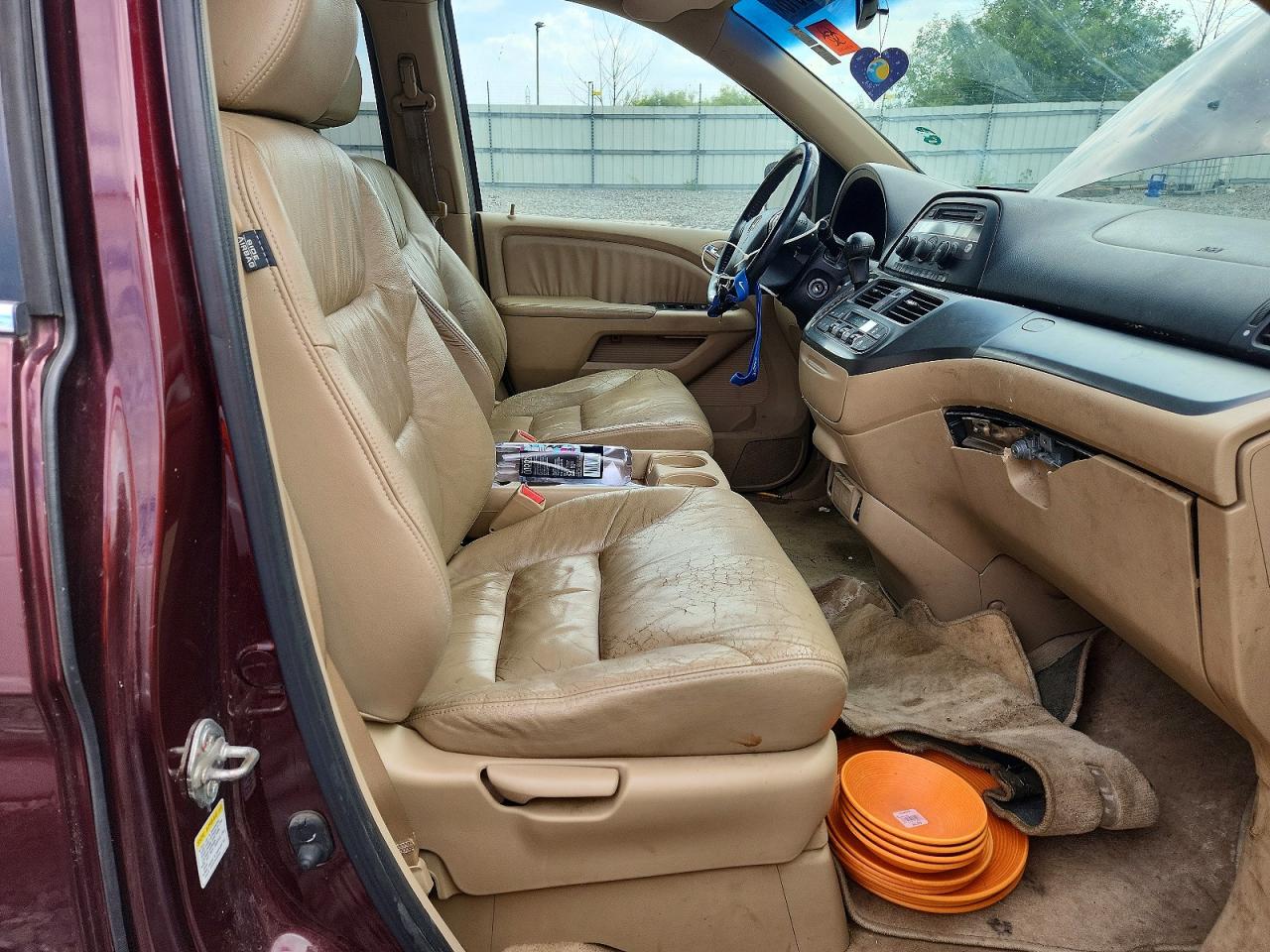 2007 Honda Odyssey Exl Burgundy vin: 5FNRL38667B437876