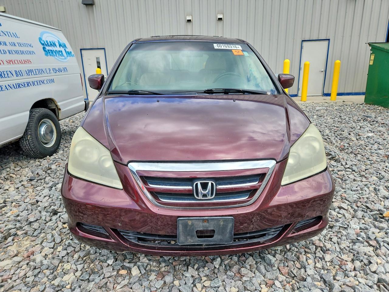 2007 Honda Odyssey Exl Burgundy vin: 5FNRL38667B437876