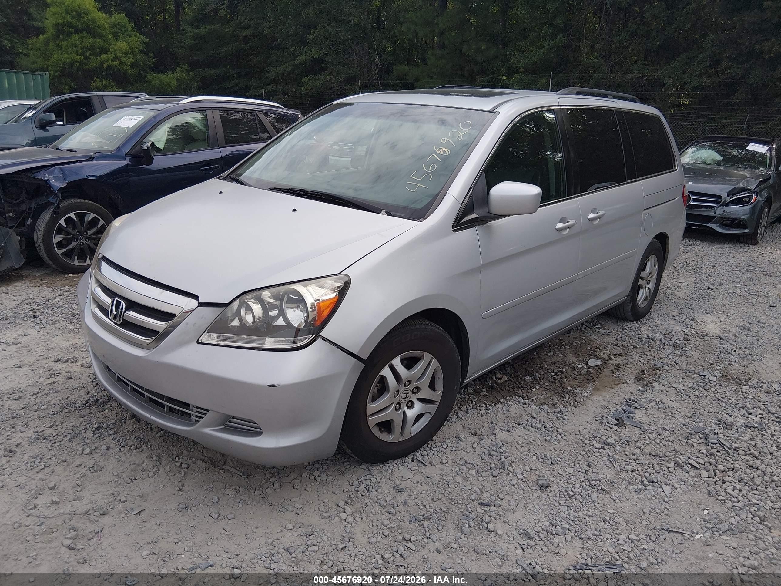 2007 Honda Odyssey Ex-l Silver vin: 5FNRL38667B439370