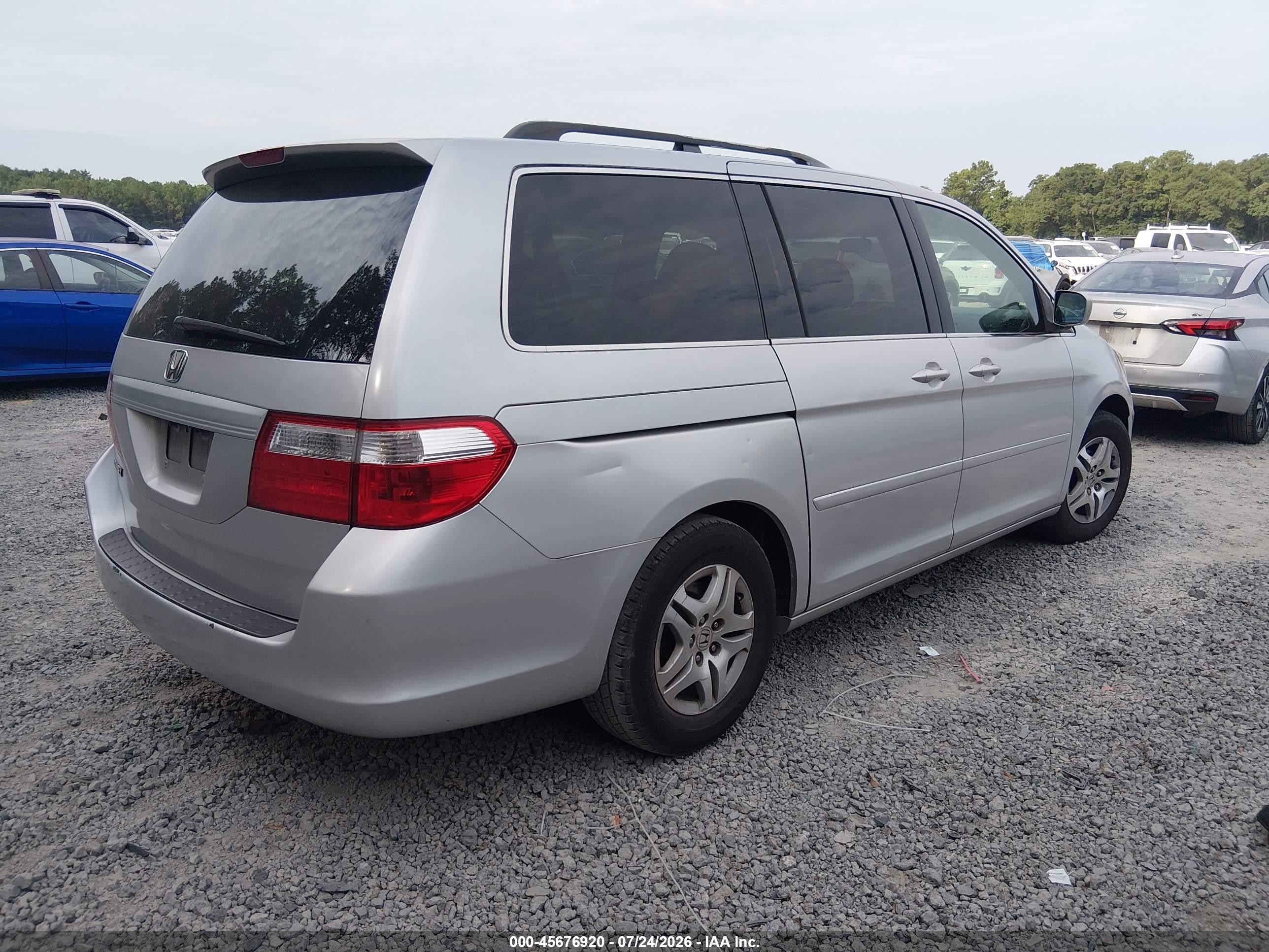 2007 Honda Odyssey Ex-l Silver vin: 5FNRL38667B439370
