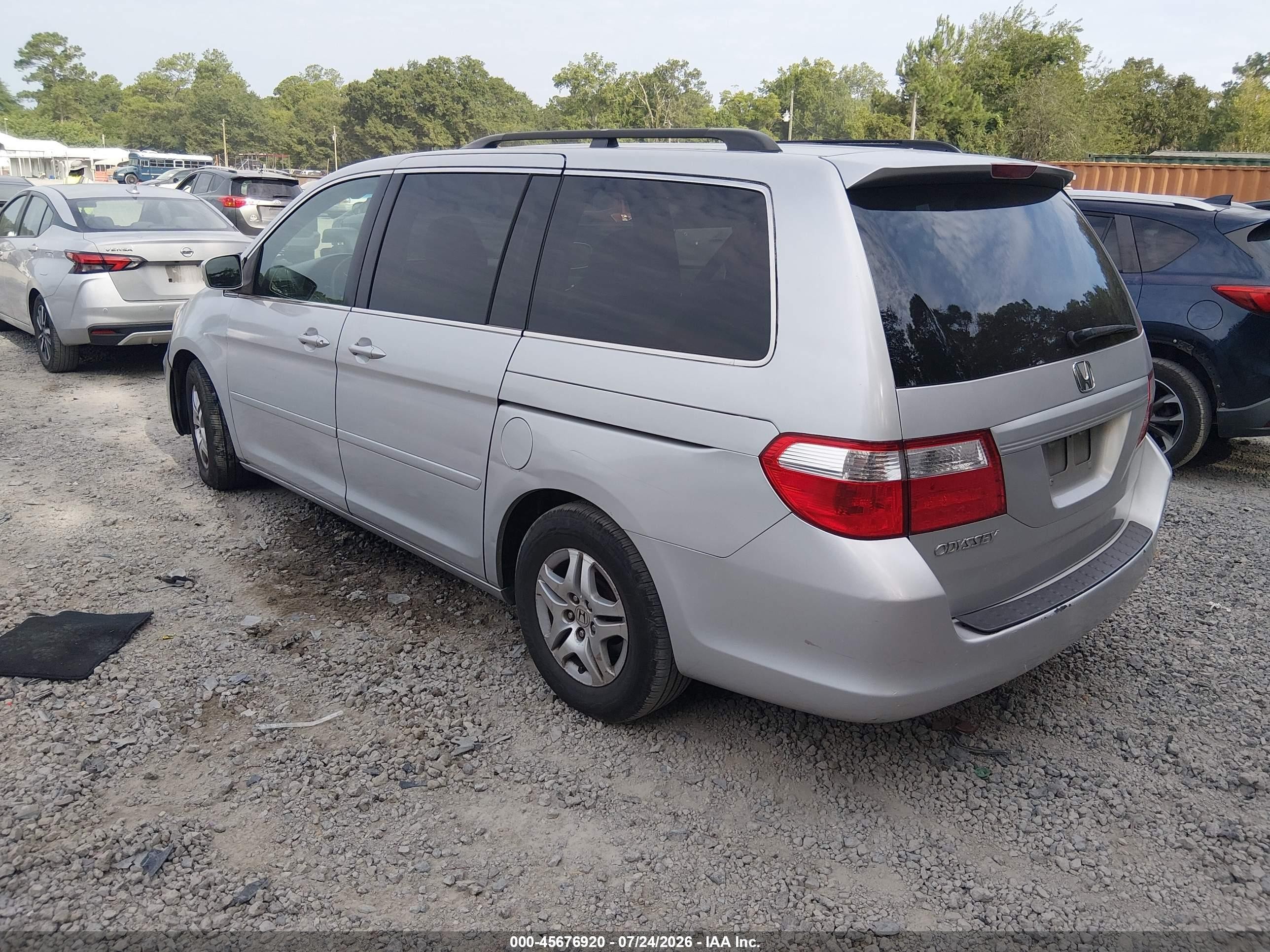 2007 Honda Odyssey Ex-l Silver vin: 5FNRL38667B439370