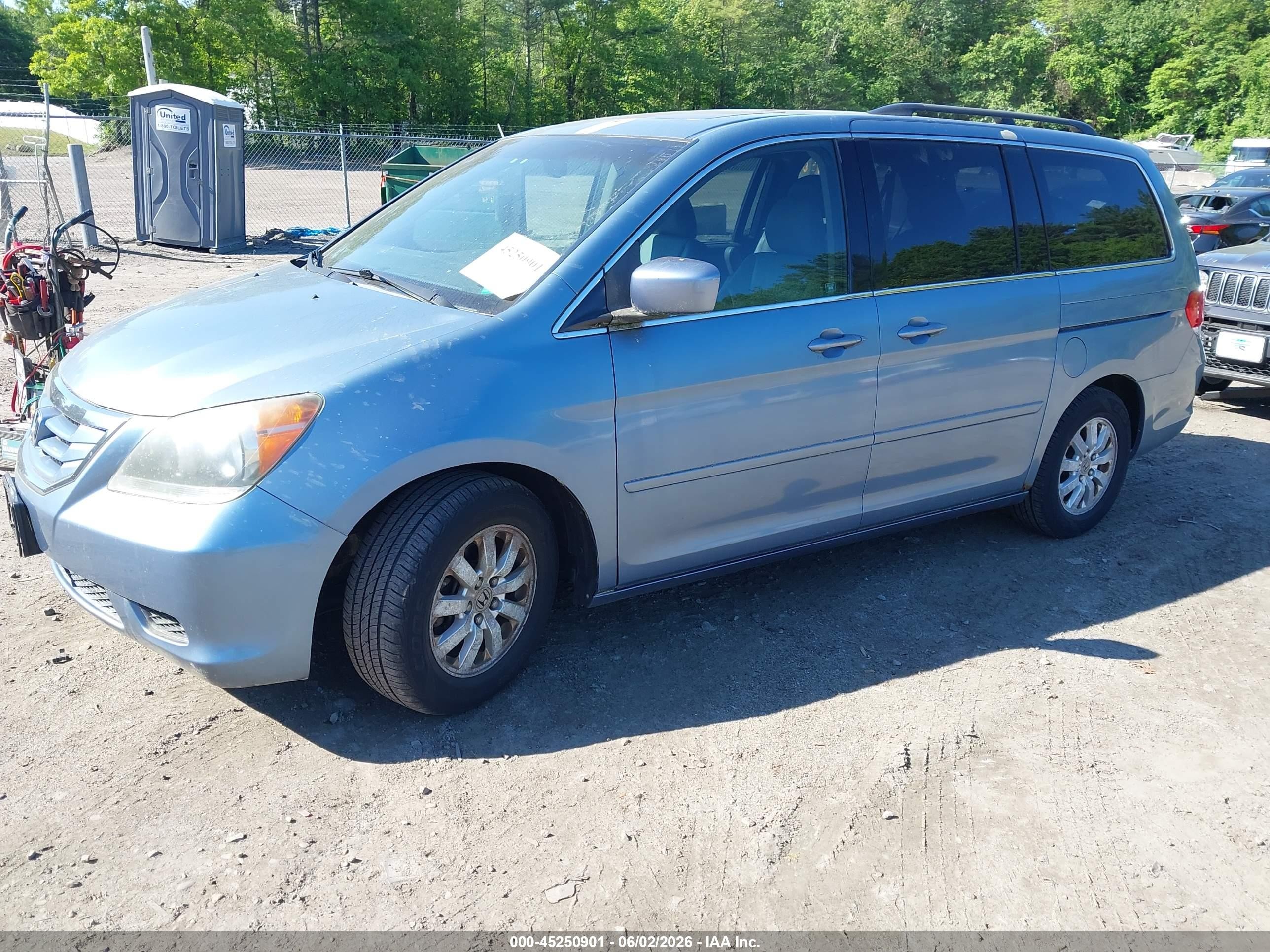 2008 Honda Odyssey Ex-l Blue vin: 5FNRL38668B026589