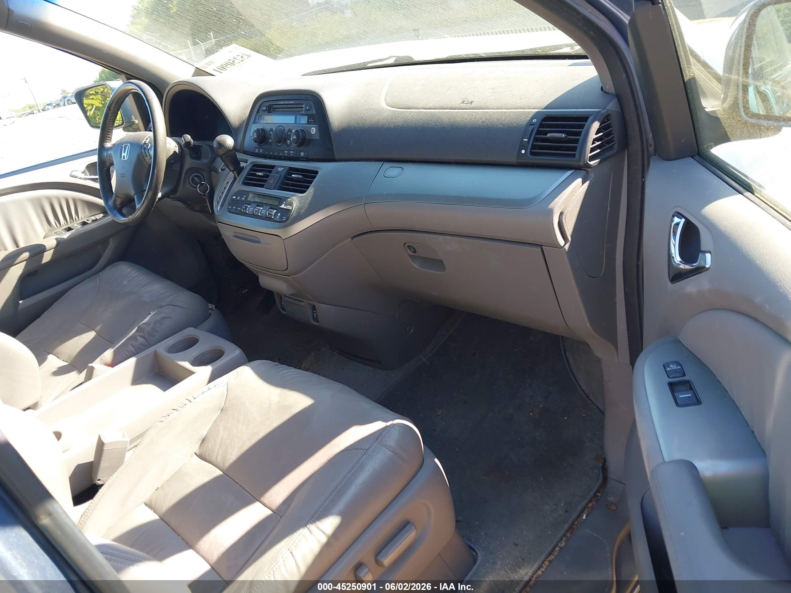 2008 Honda Odyssey Ex-l Blue vin: 5FNRL38668B026589