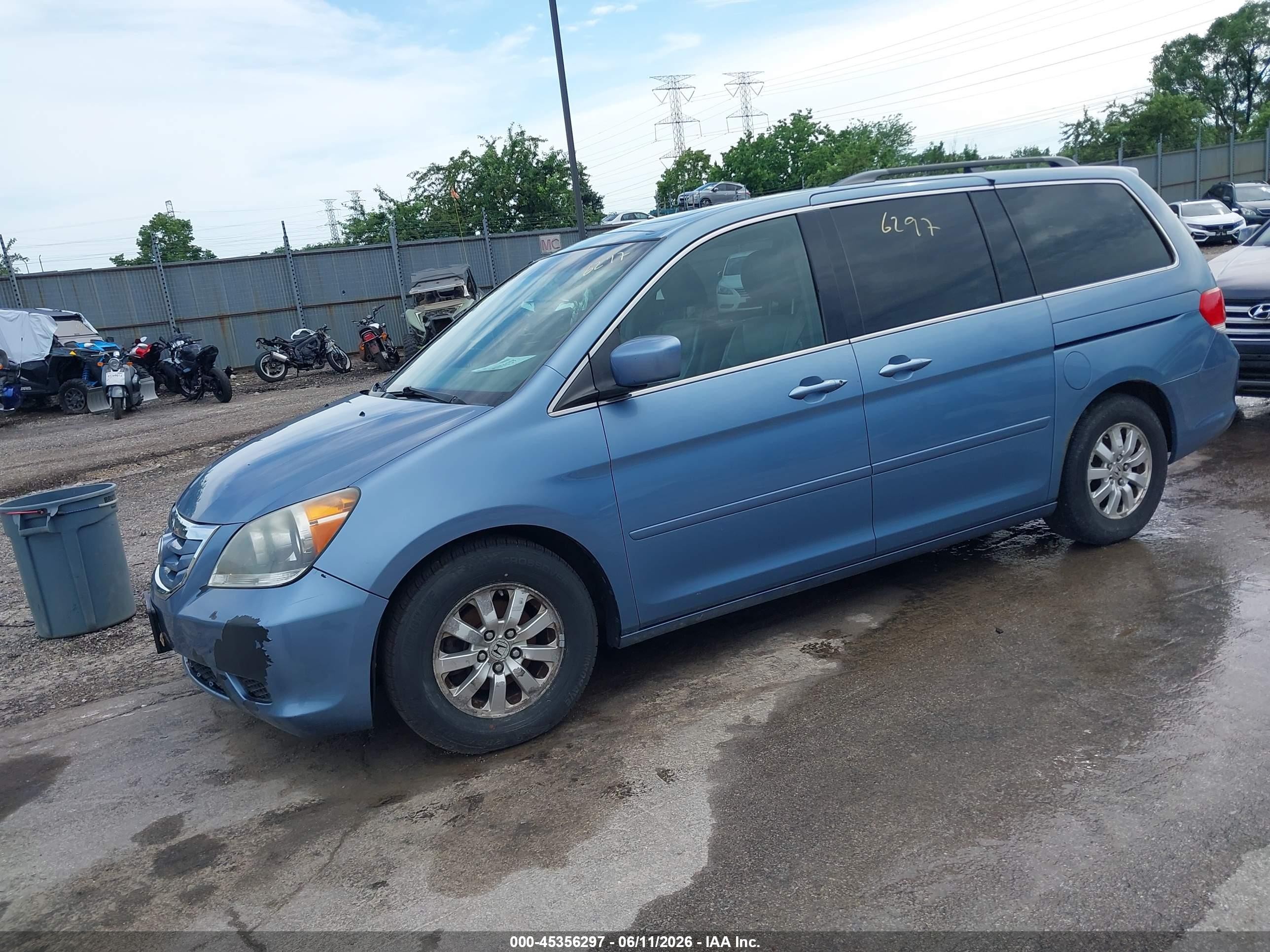 2008 Honda Odyssey Ex-l Синий vin: 5FNRL38668B076117