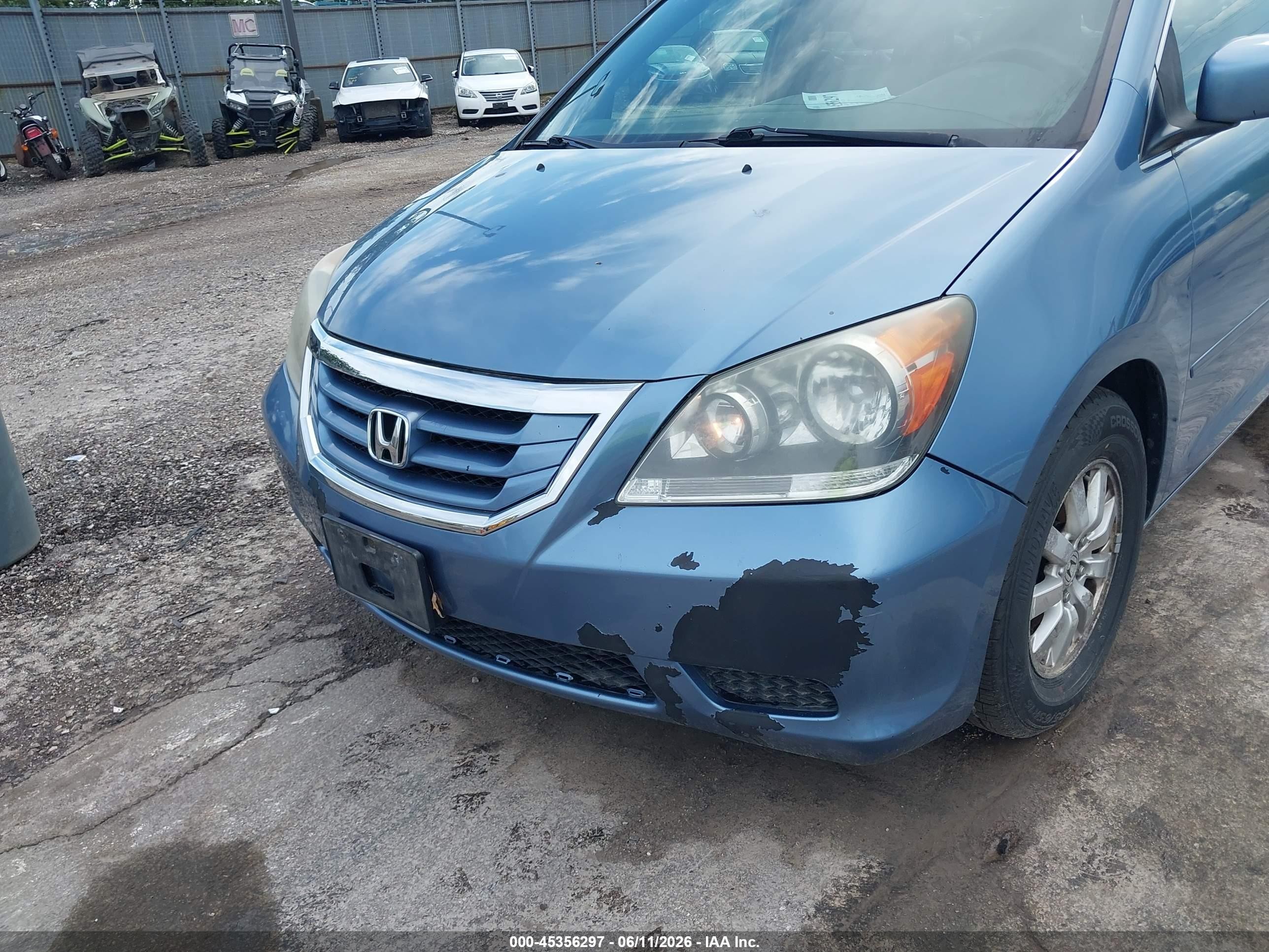 2008 Honda Odyssey Ex-l Синий vin: 5FNRL38668B076117