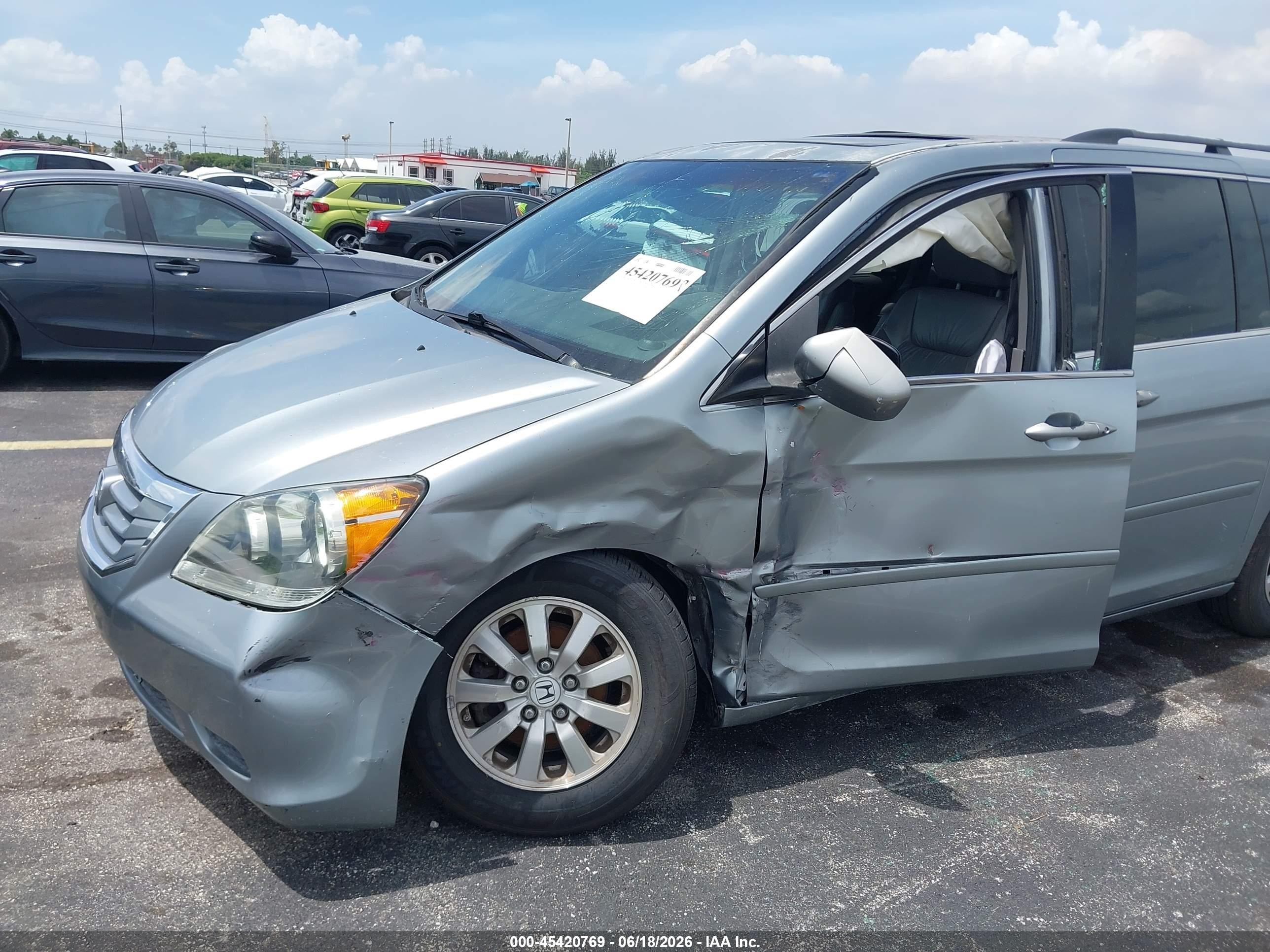 2008 Honda Odyssey Ex-l Gray vin: 5FNRL38668B104532