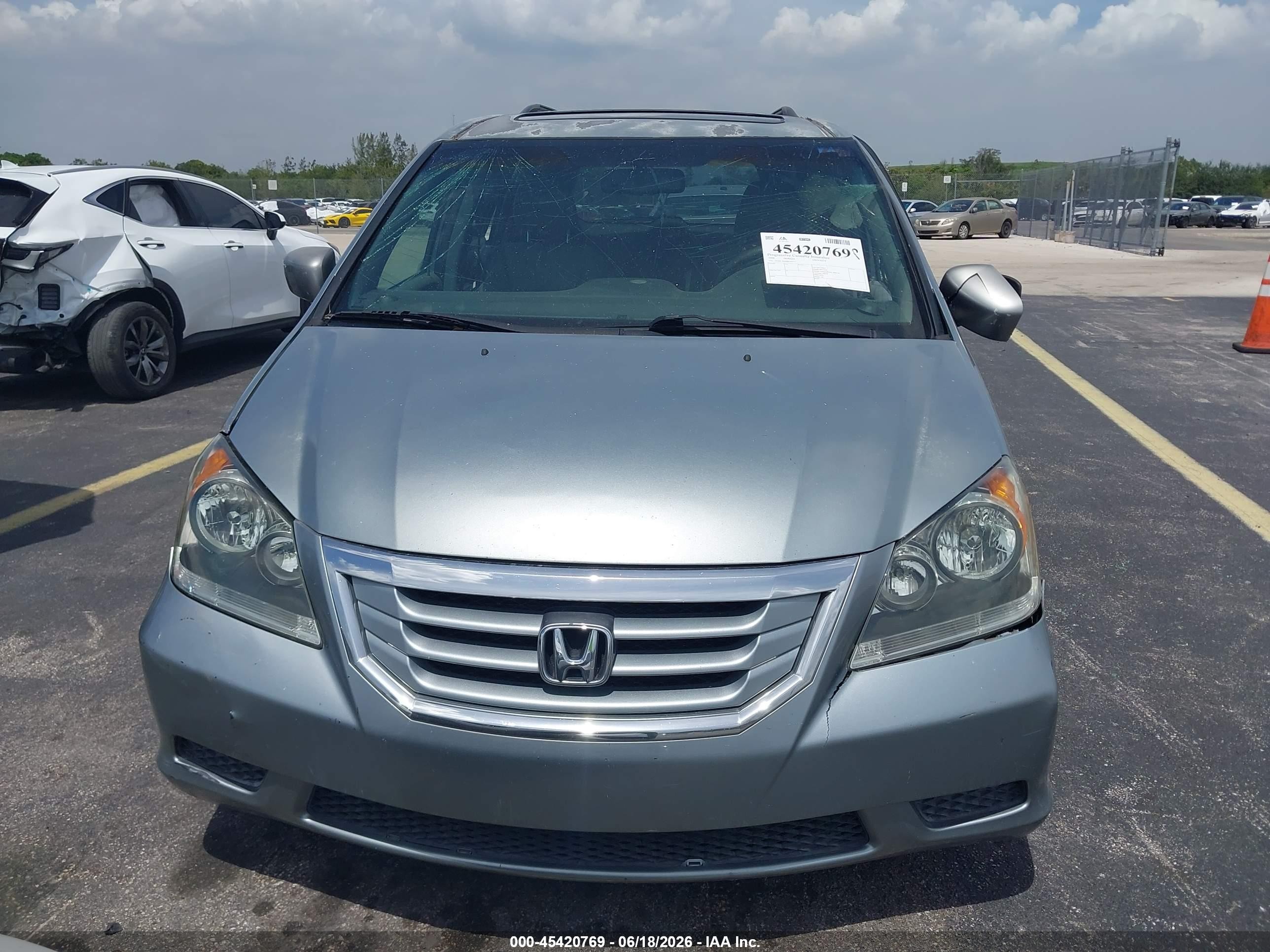 2008 Honda Odyssey Ex-l Gray vin: 5FNRL38668B104532