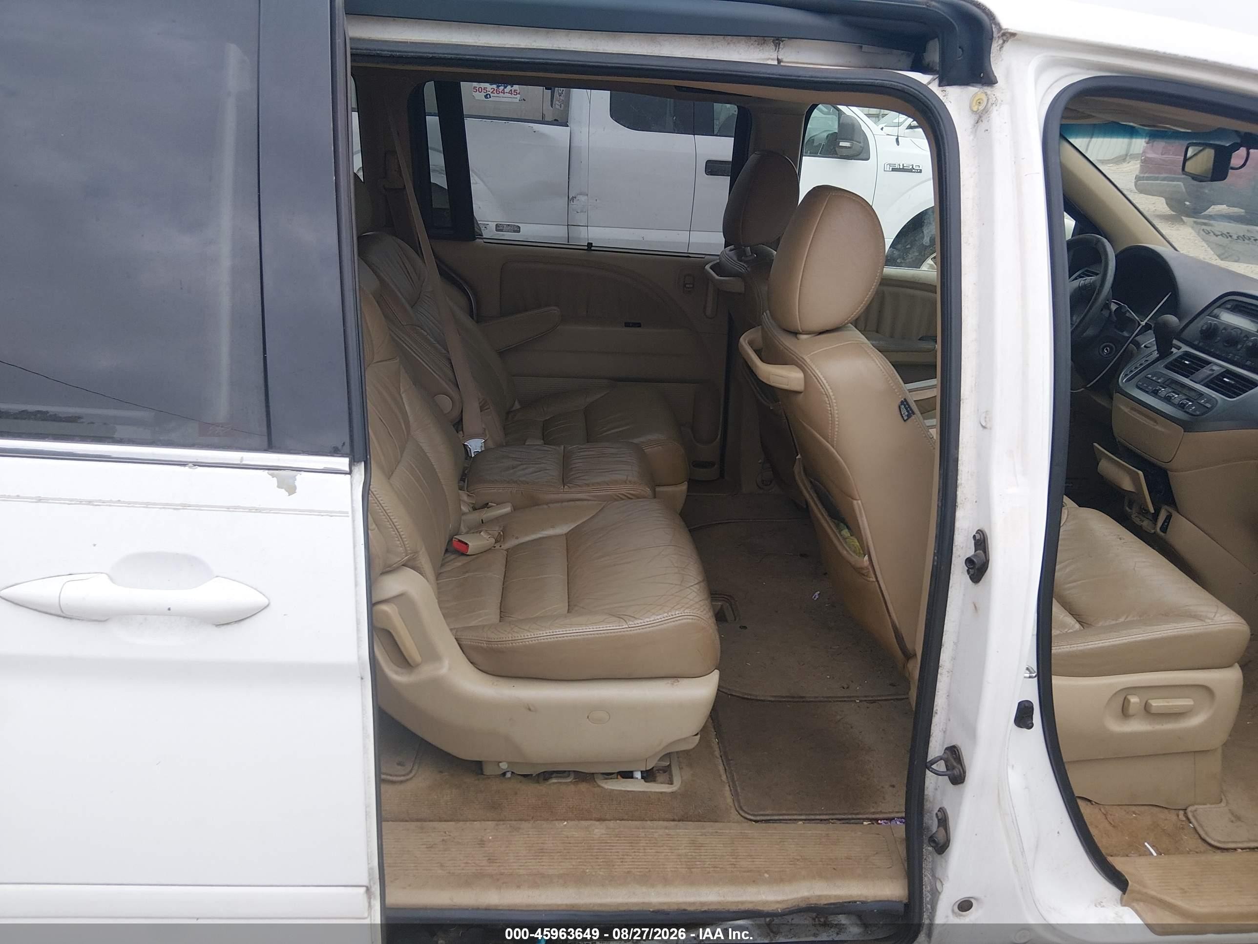 2008 Honda Odyssey Ex-l White vin: 5FNRL38668B416060