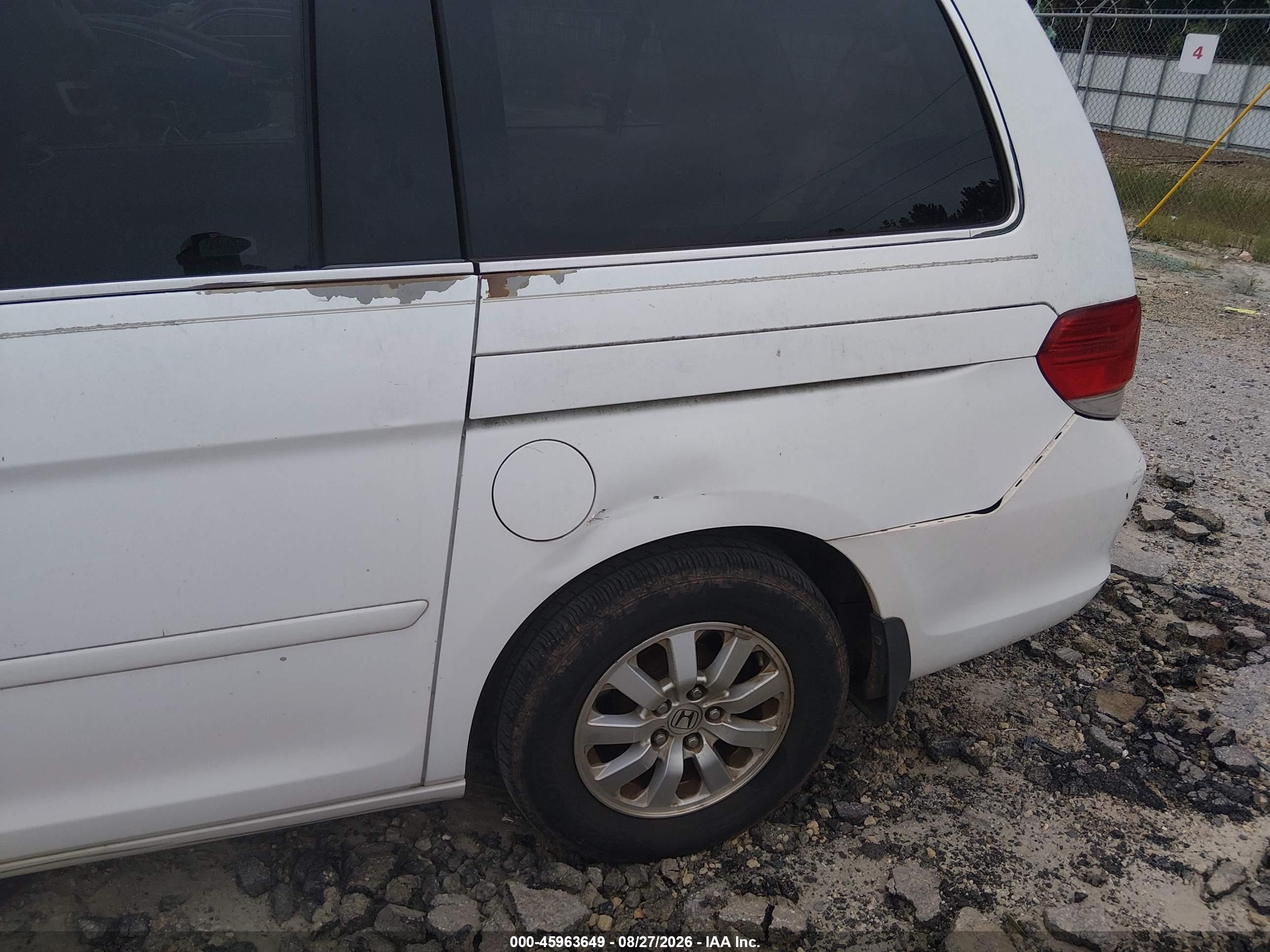 2008 Honda Odyssey Ex-l White vin: 5FNRL38668B416060