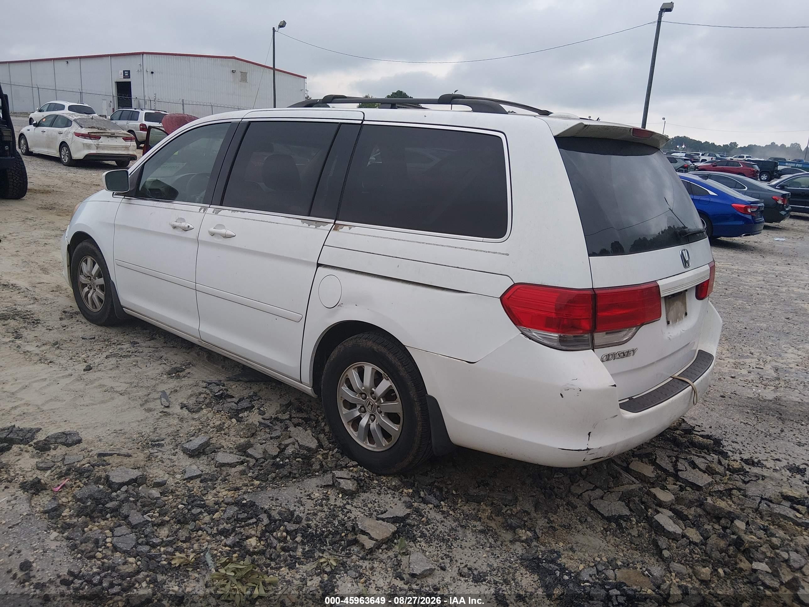 2008 Honda Odyssey Ex-l White vin: 5FNRL38668B416060