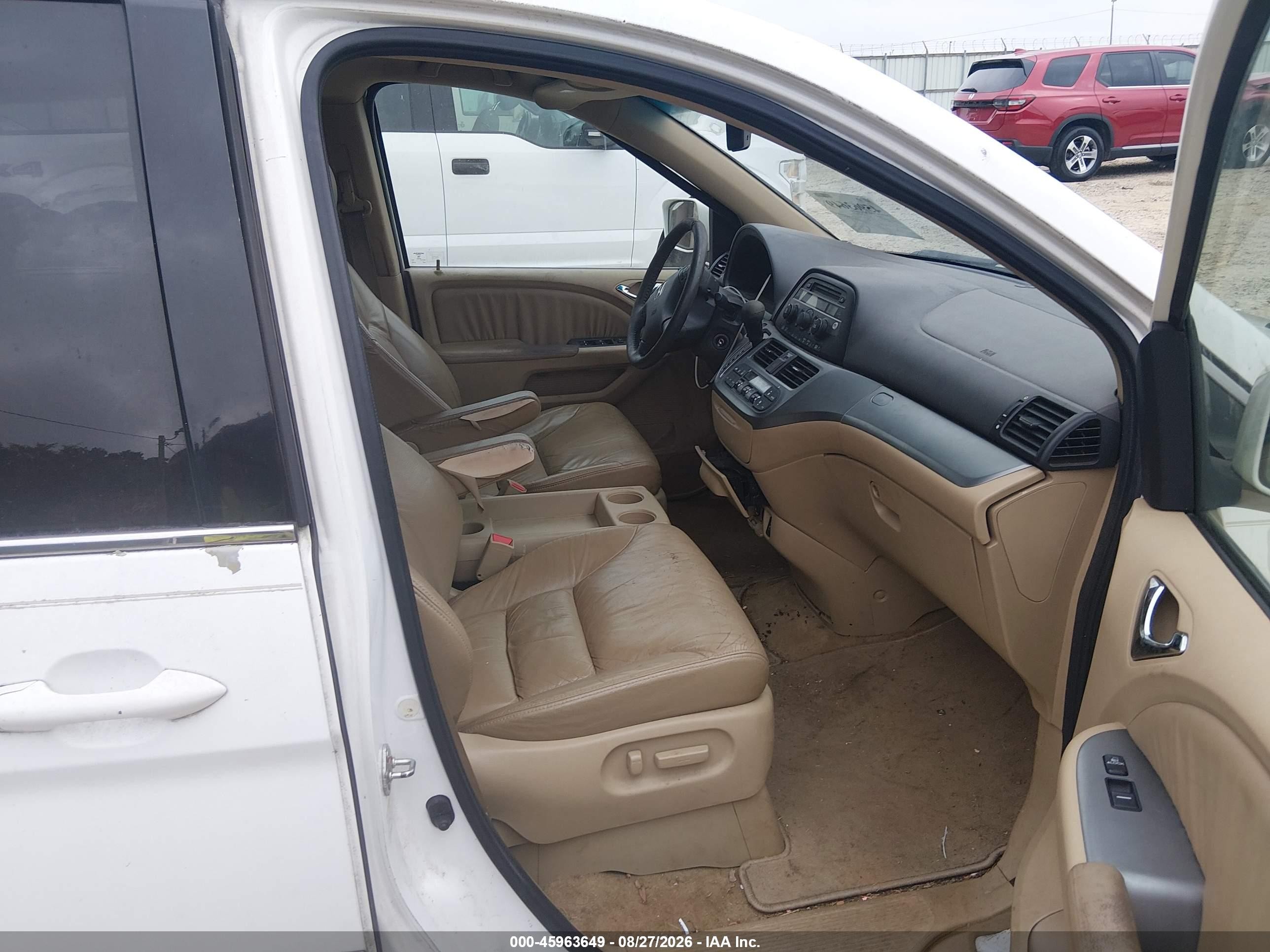 2008 Honda Odyssey Ex-l White vin: 5FNRL38668B416060
