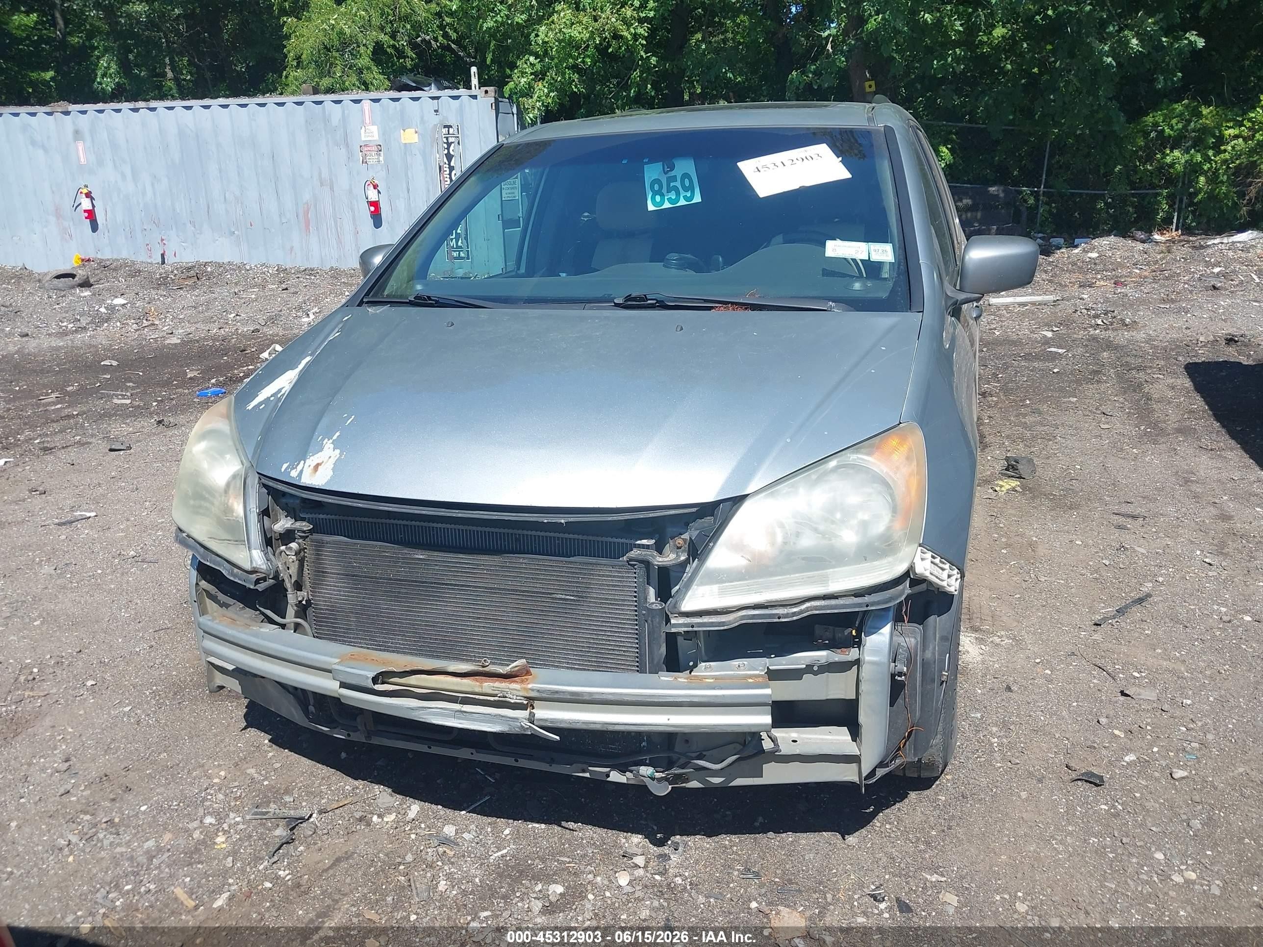 2009 Honda Odyssey Ex-l Gray vin: 5FNRL38669B016419