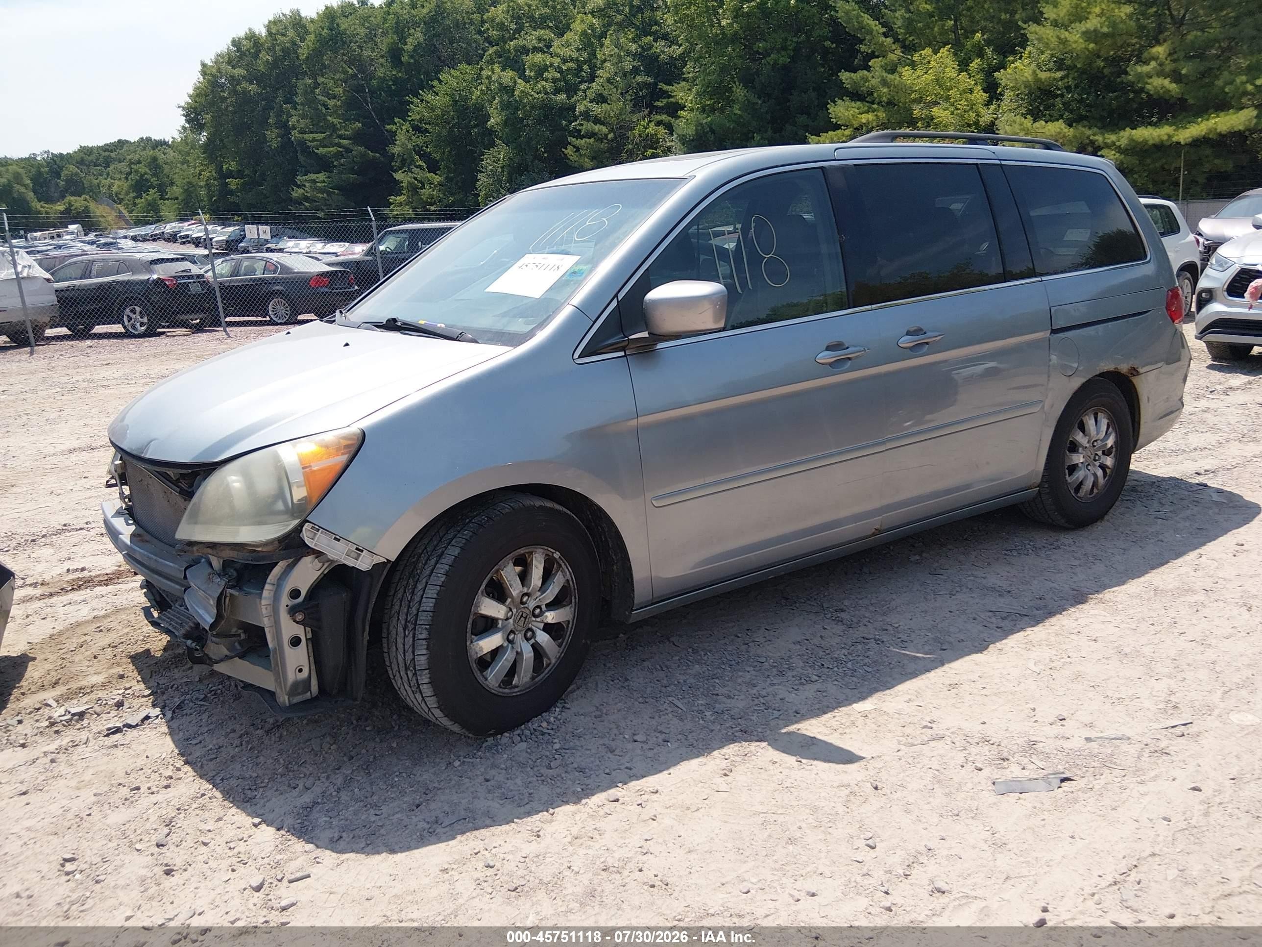 2009 Honda Odyssey Ex-l Silver vin: 5FNRL38669B059111