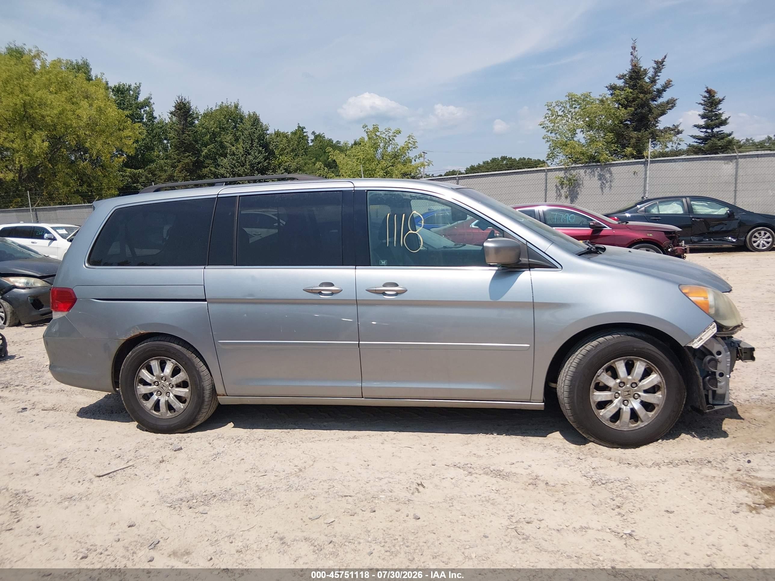 2009 Honda Odyssey Ex-l Silver vin: 5FNRL38669B059111