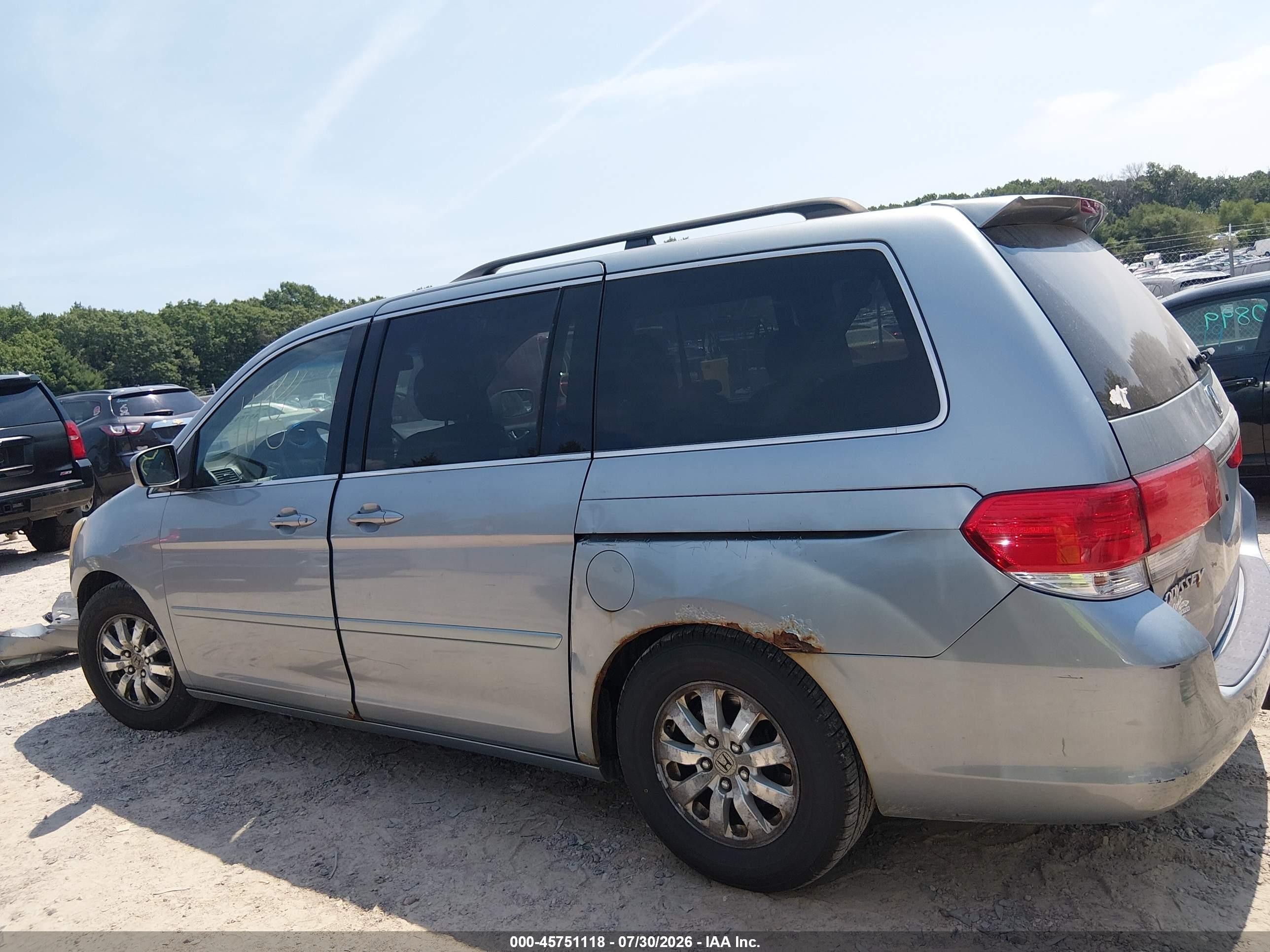 2009 Honda Odyssey Ex-l Silver vin: 5FNRL38669B059111