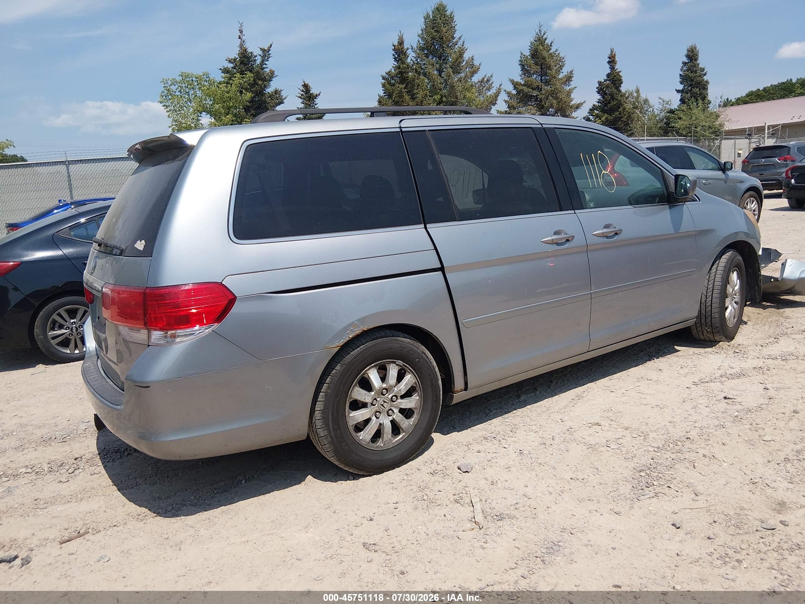 2009 Honda Odyssey Ex-l Silver vin: 5FNRL38669B059111
