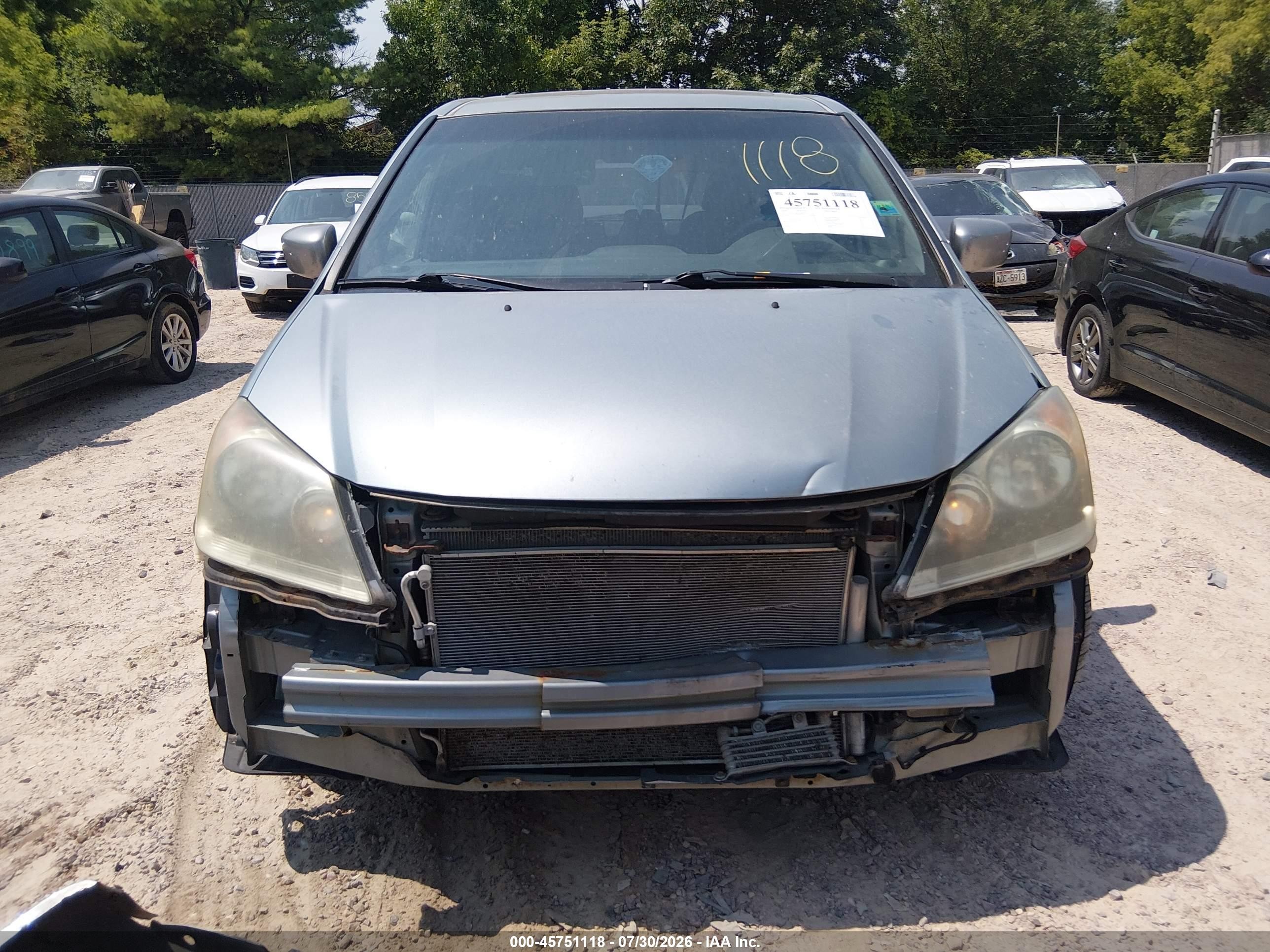 2009 Honda Odyssey Ex-l Silver vin: 5FNRL38669B059111