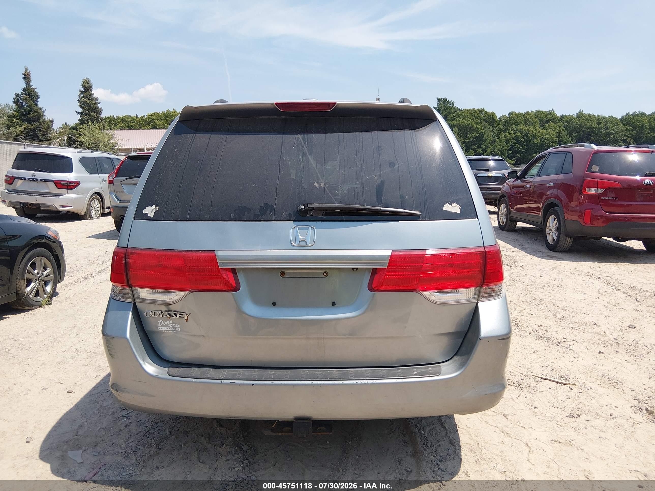 2009 Honda Odyssey Ex-l Silver vin: 5FNRL38669B059111
