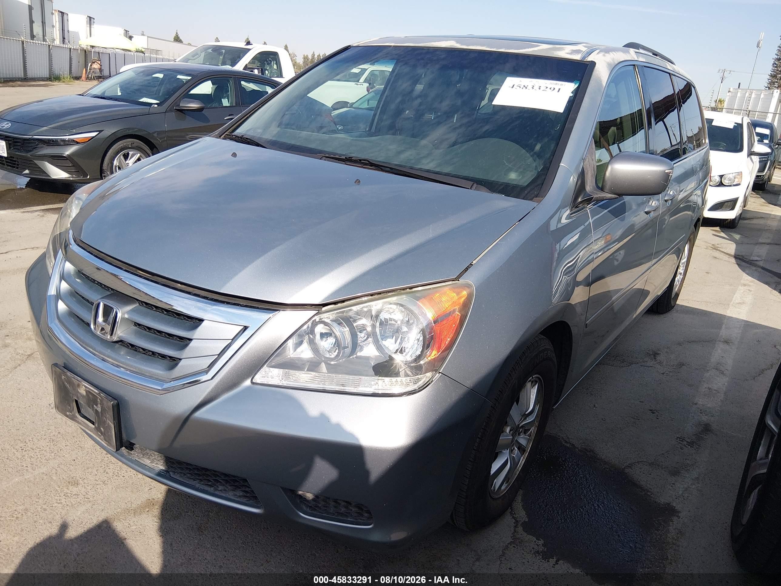 2009 Honda Odyssey Ex-l Light Blue vin: 5FNRL38669B059139