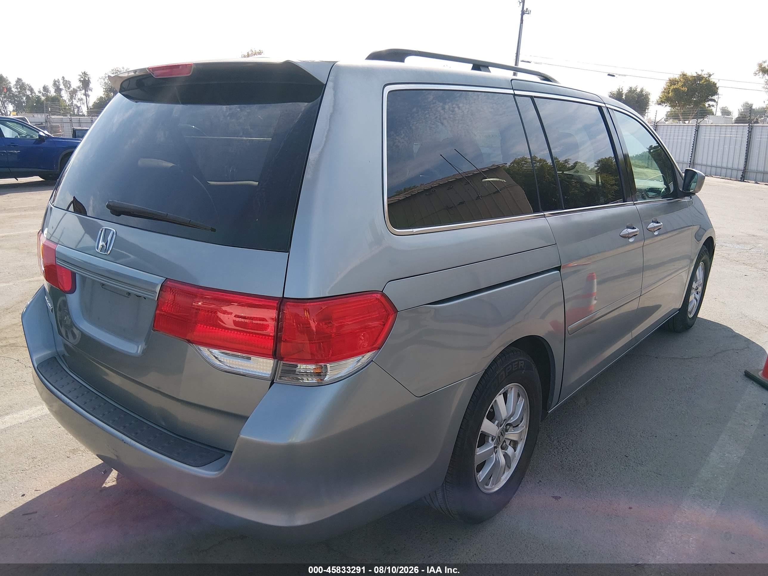 2009 Honda Odyssey Ex-l Light Blue vin: 5FNRL38669B059139