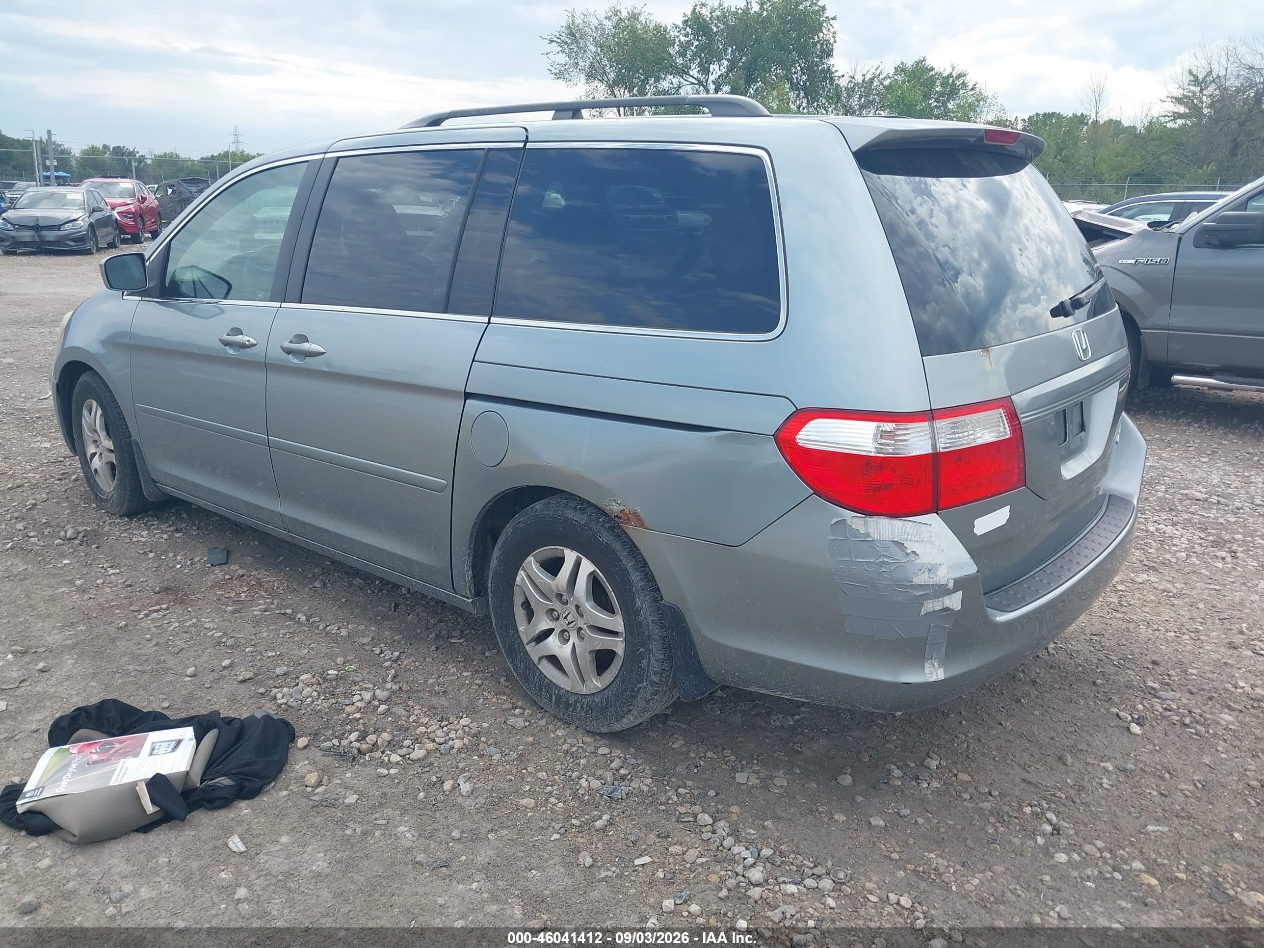 2005 Honda Odyssey Ex-l Light Blue vin: 5FNRL38675B042392
