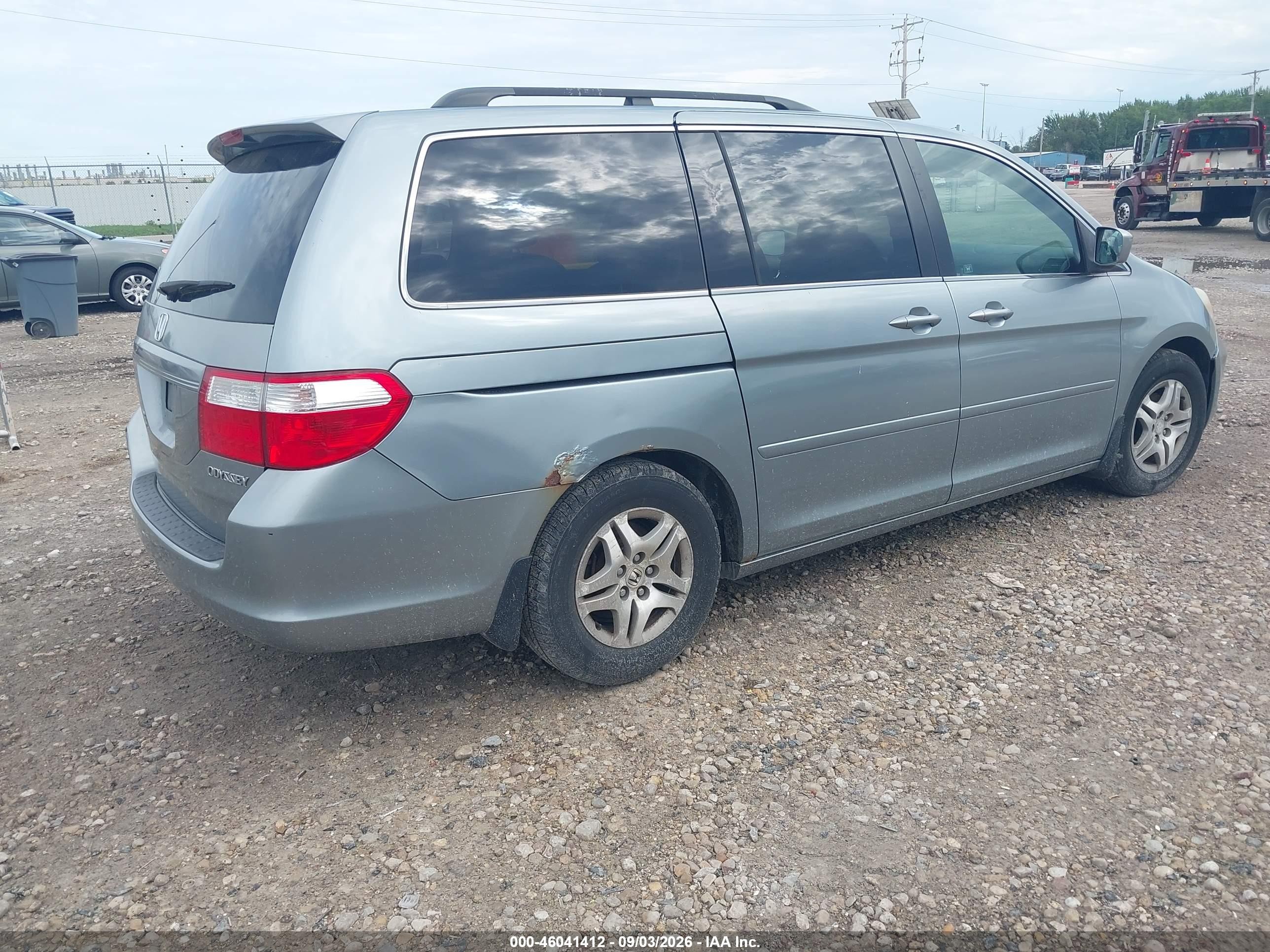 2005 Honda Odyssey Ex-l Light Blue vin: 5FNRL38675B042392