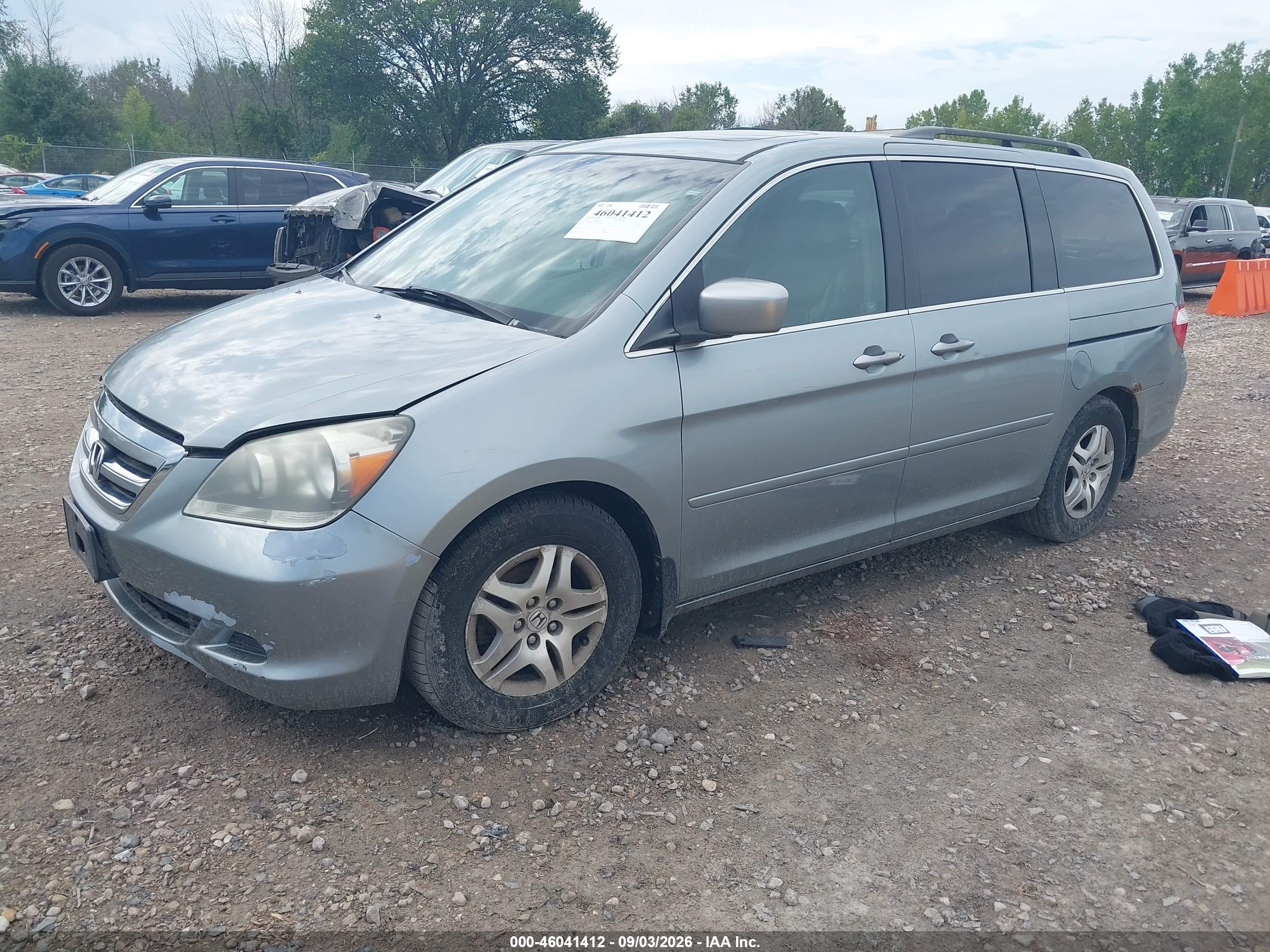 2005 Honda Odyssey Ex-l Light Blue vin: 5FNRL38675B042392