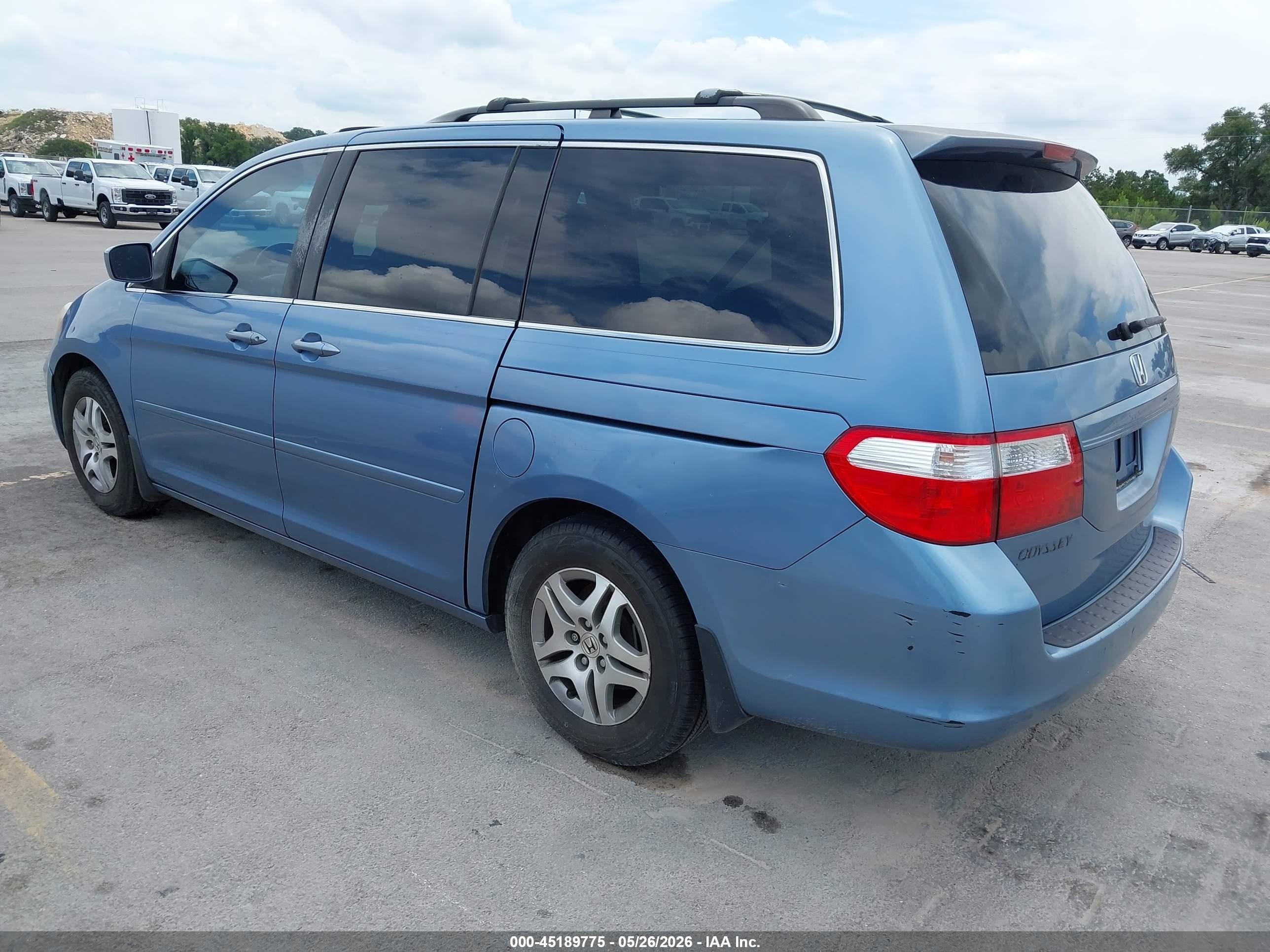 2006 Honda Odyssey Ex-l Blue vin: 5FNRL38676B091612
