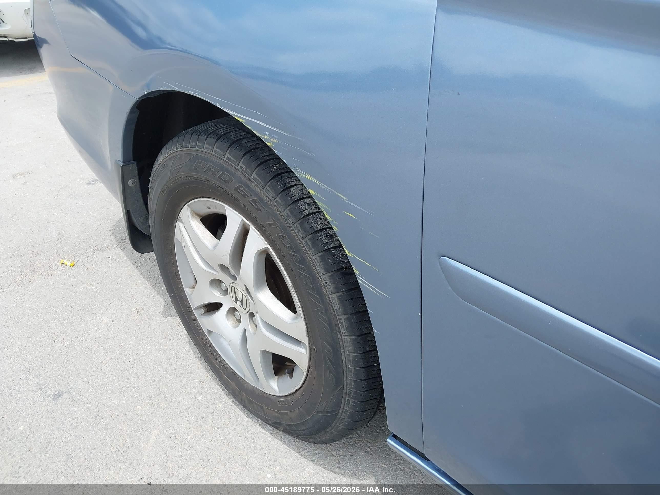2006 Honda Odyssey Ex-l Blue vin: 5FNRL38676B091612