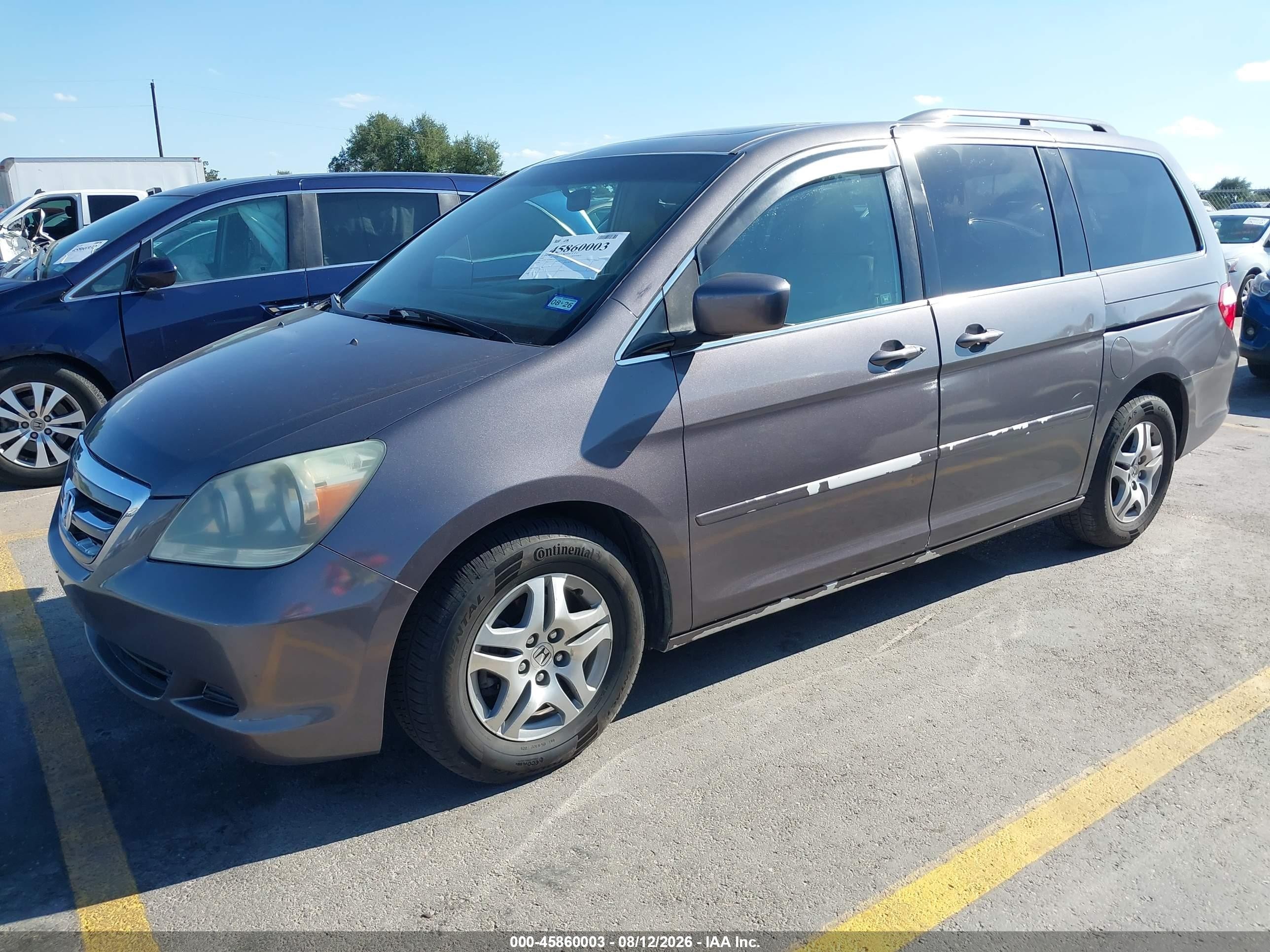 2006 Honda Odyssey Ex-l Gray vin: 5FNRL38676B455513