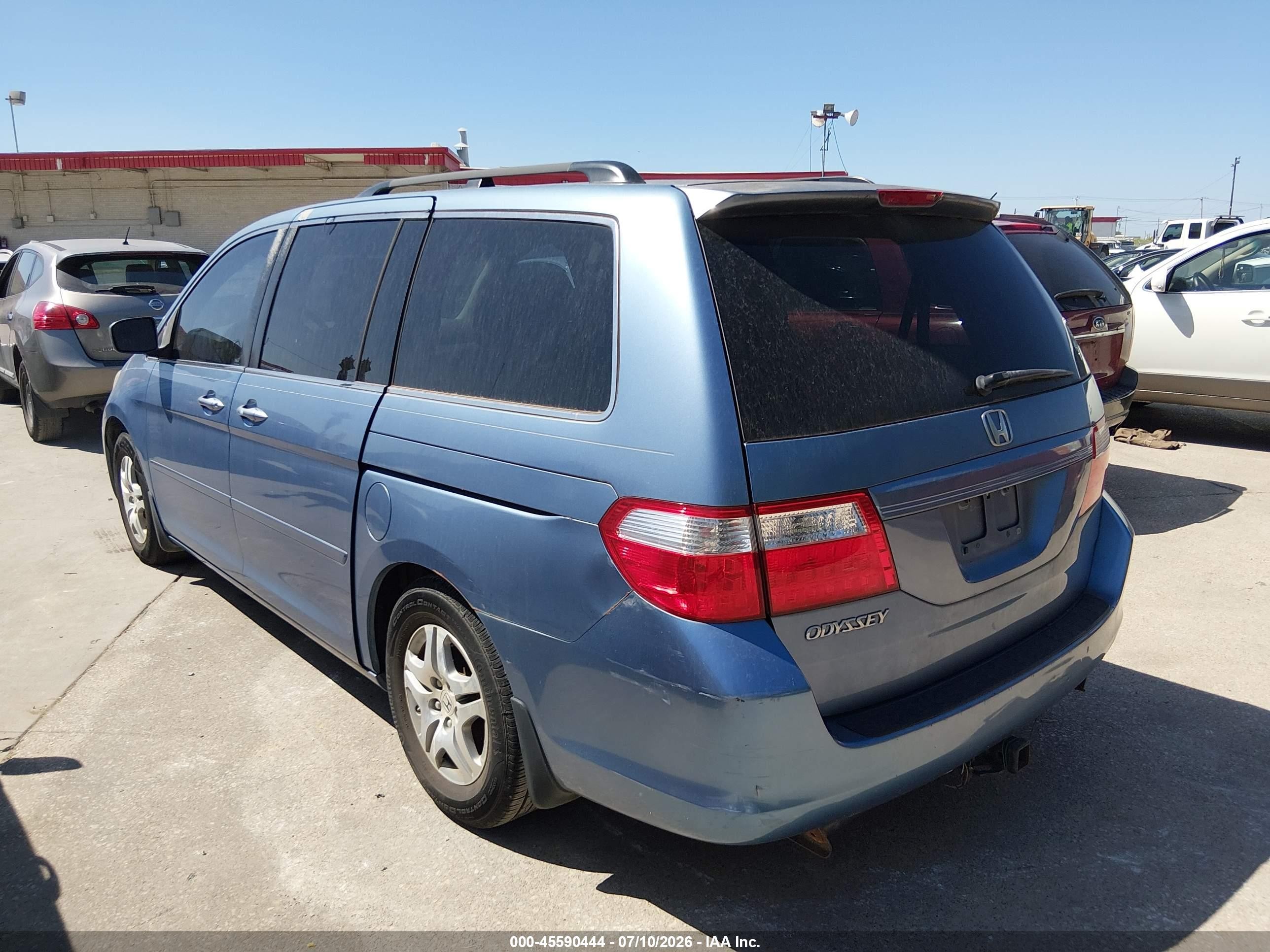 2007 Honda Odyssey Ex-l Синий vin: 5FNRL38677B035719