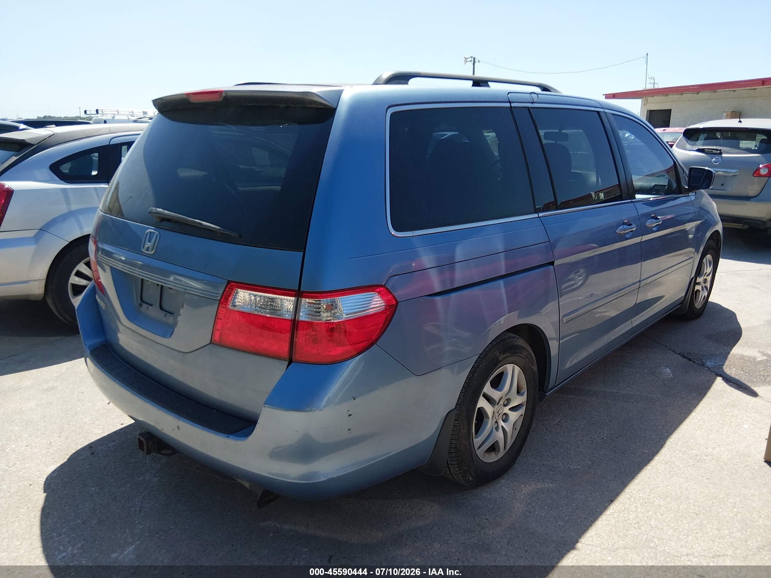 2007 Honda Odyssey Ex-l Синий vin: 5FNRL38677B035719