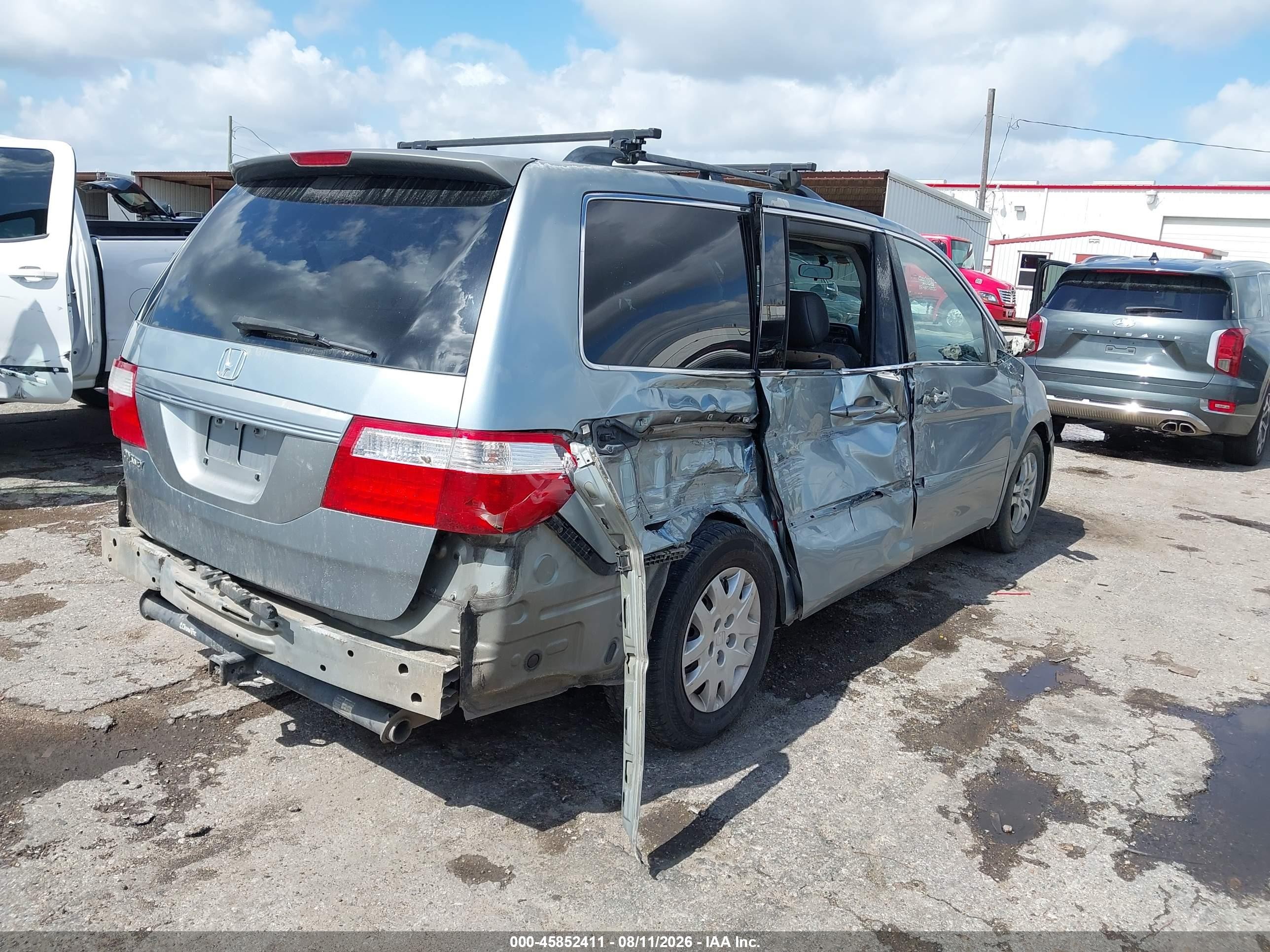 2007 Honda Odyssey Ex-l Gray vin: 5FNRL38677B069675