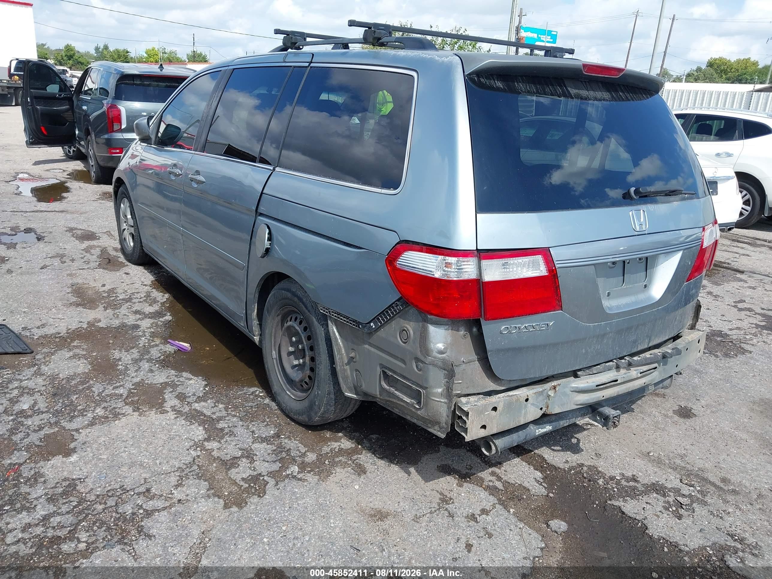 2007 Honda Odyssey Ex-l Gray vin: 5FNRL38677B069675