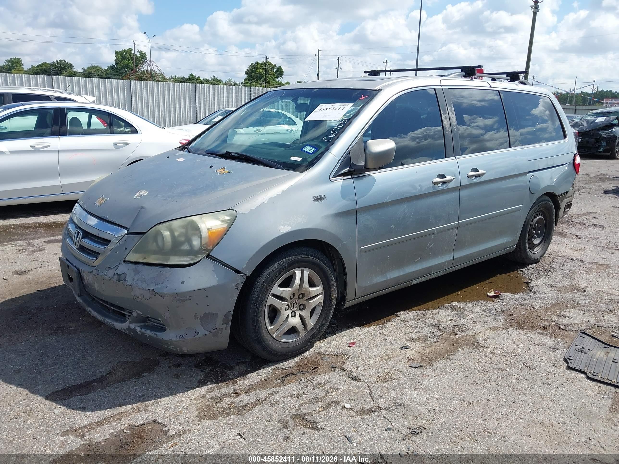 2007 Honda Odyssey Ex-l Gray vin: 5FNRL38677B069675