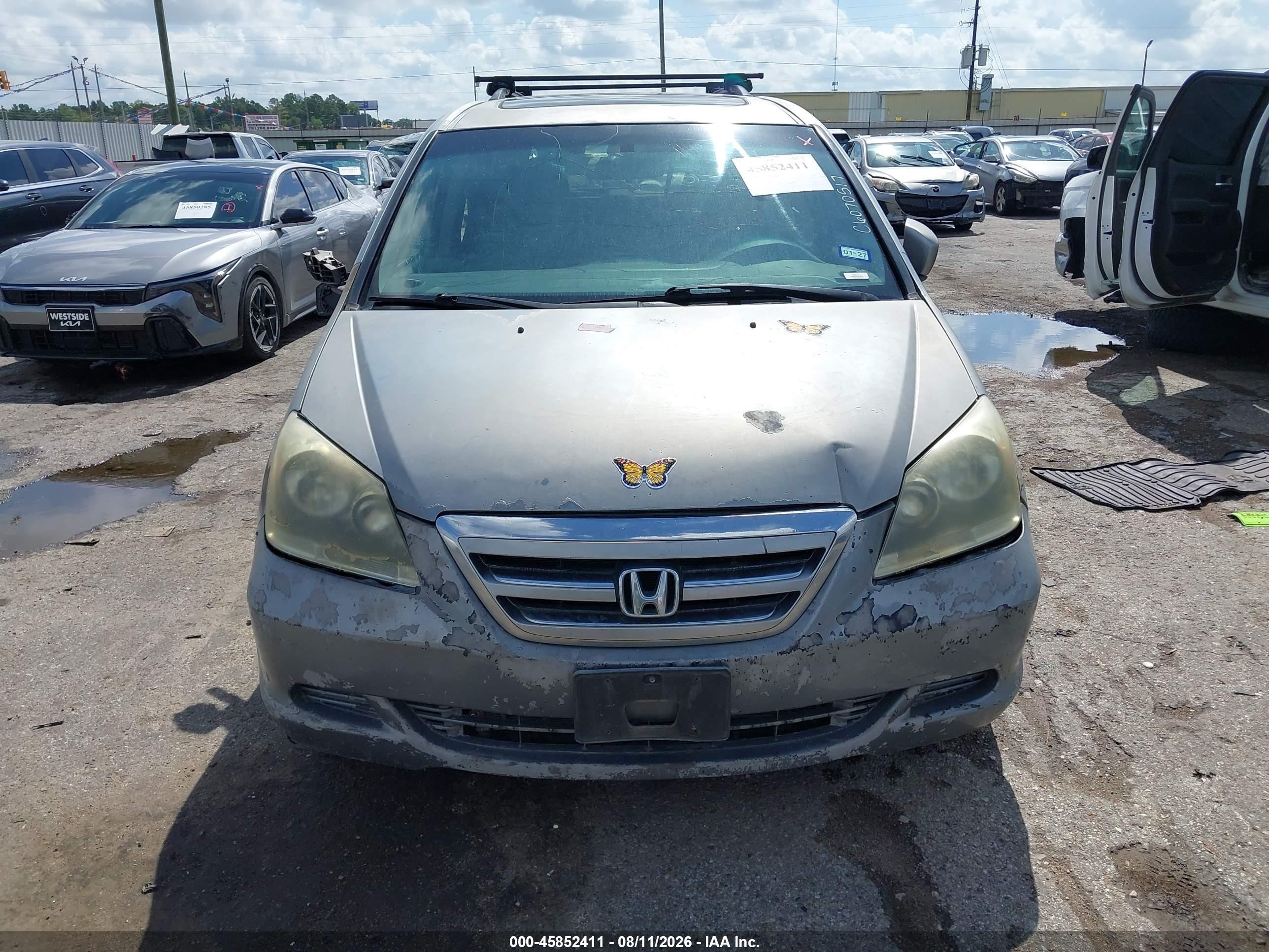 2007 Honda Odyssey Ex-l Gray vin: 5FNRL38677B069675