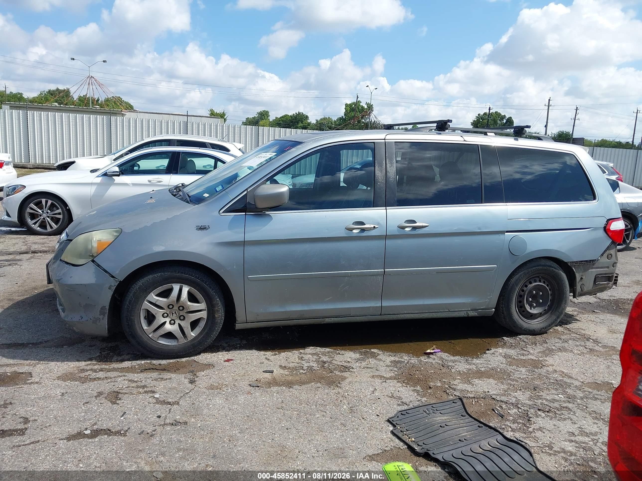 2007 Honda Odyssey Ex-l Gray vin: 5FNRL38677B069675