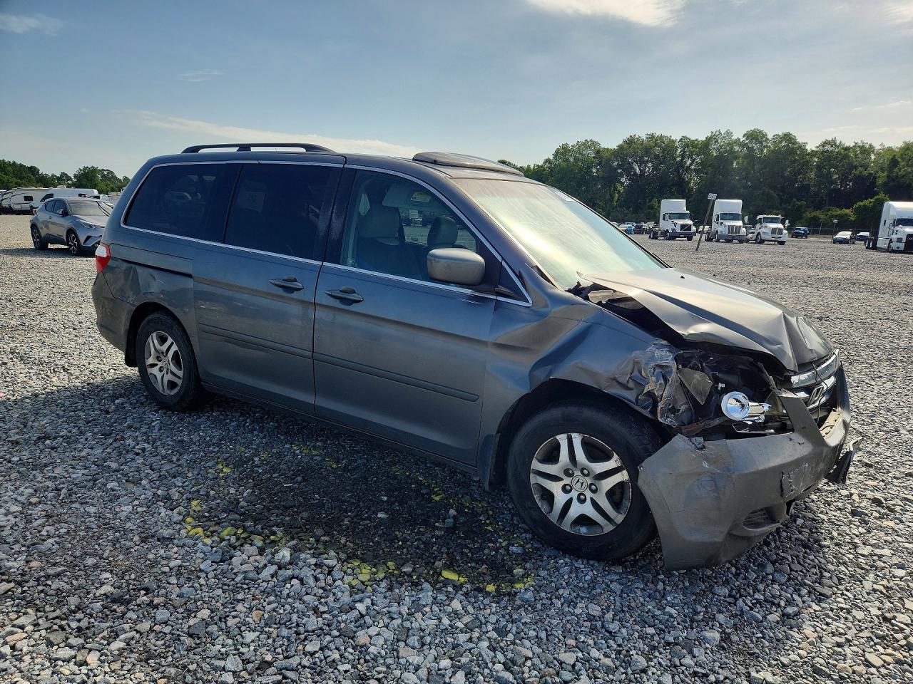 2007 Honda Odyssey Exl Silver vin: 5FNRL38677B404501
