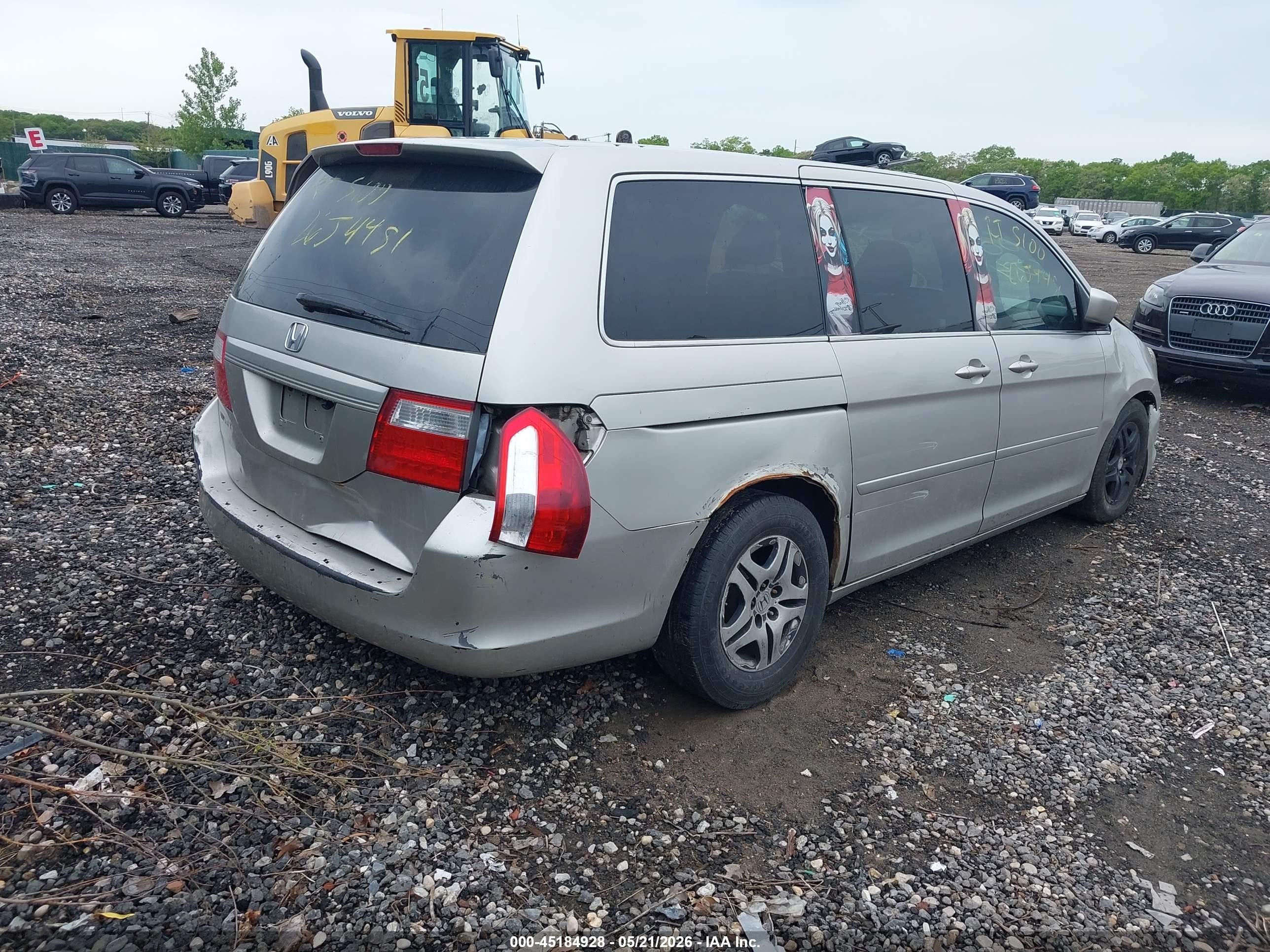 2007 Honda Odyssey Ex-l Silver vin: 5FNRL38677B428880