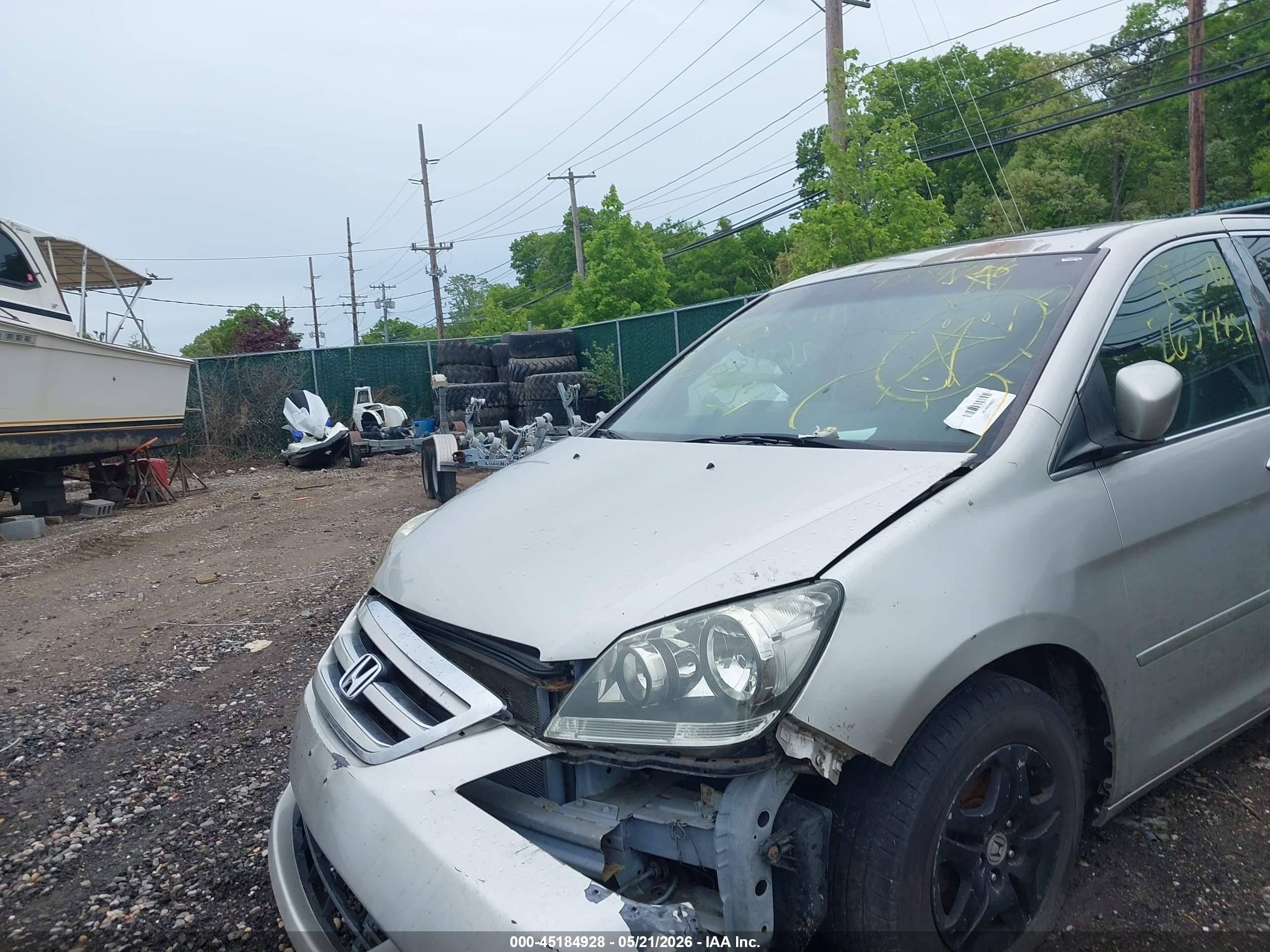 2007 Honda Odyssey Ex-l Silver vin: 5FNRL38677B428880