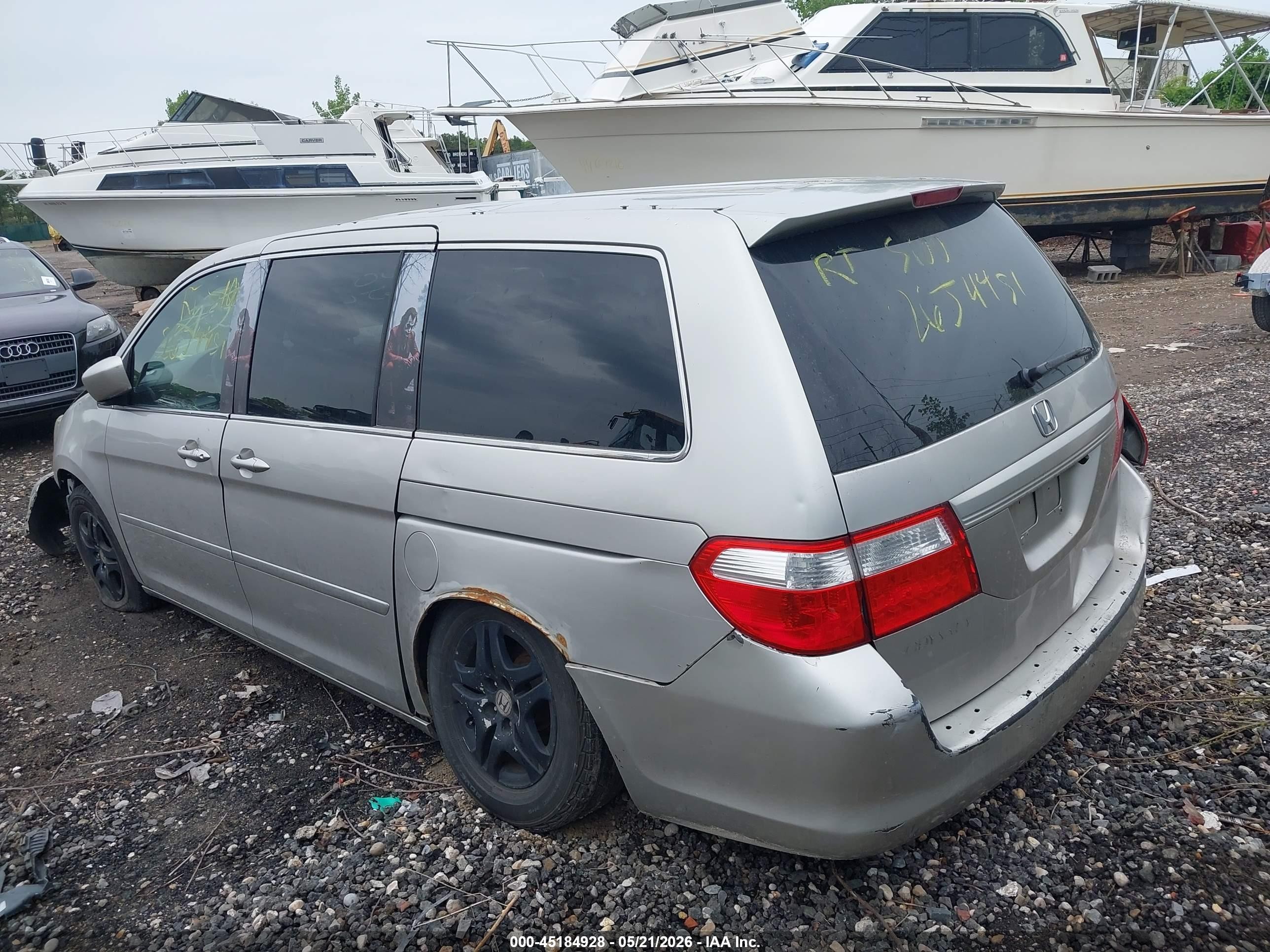 2007 Honda Odyssey Ex-l Silver vin: 5FNRL38677B428880
